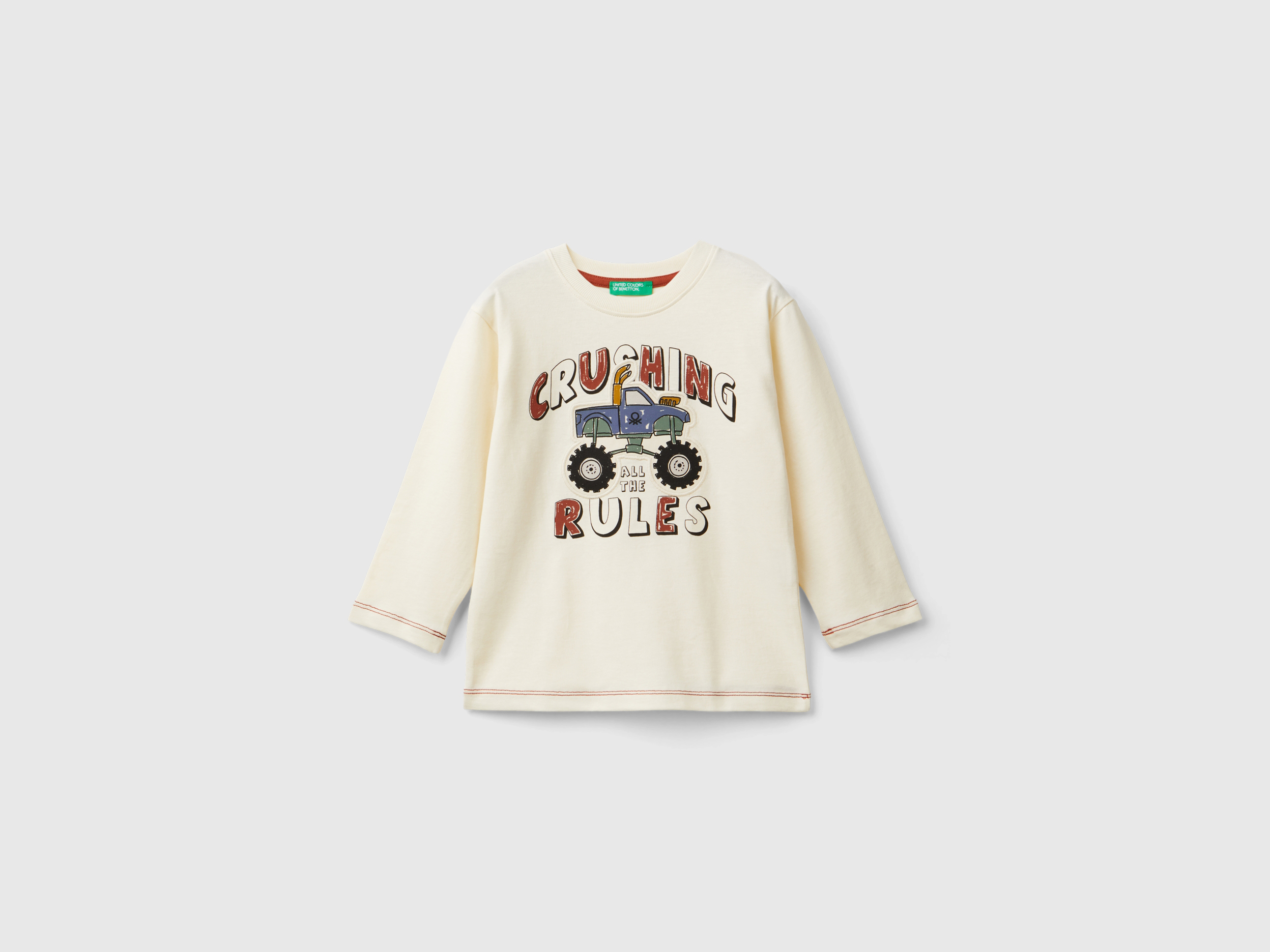 T-shirt manches longues col rond imprimé T-shirt manches longues col rond imprimé