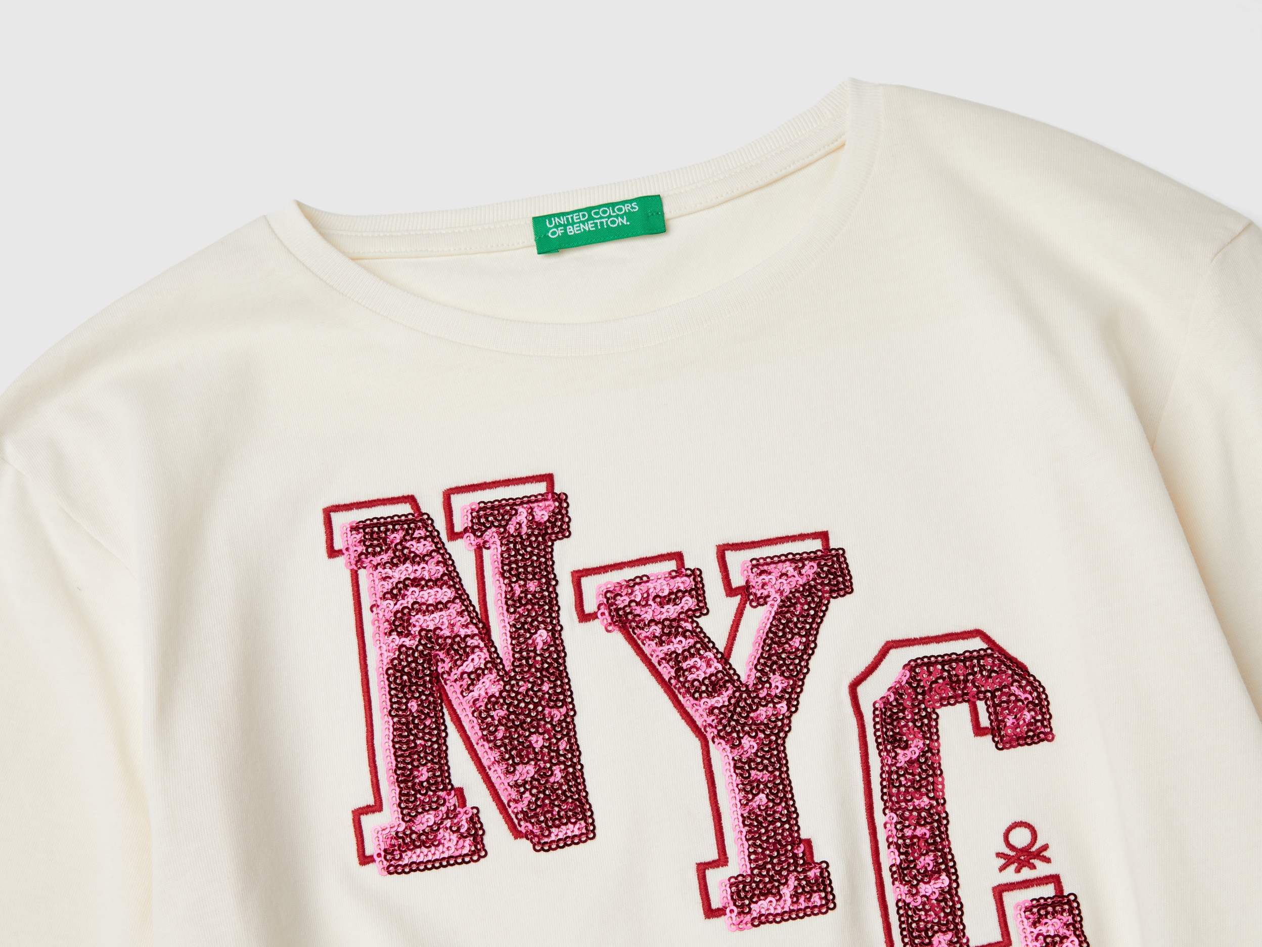 T-shirt en coton biologique avec sequins – Image 3