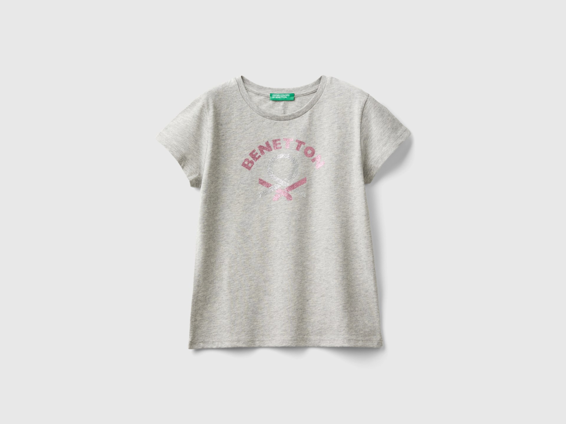 T-shirt en coton biologique avec logo pailleté T-shirt en coton biologique avec logo pailleté