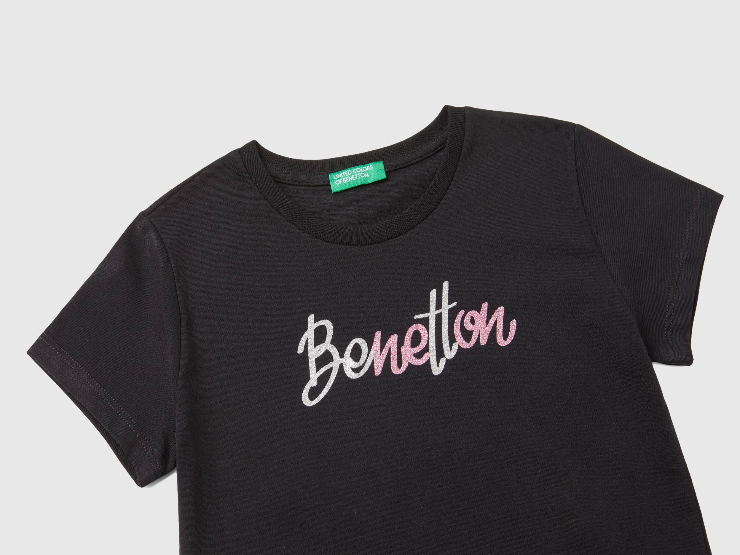 T-shirt en coton biologique avec logo pailleté – Image 3