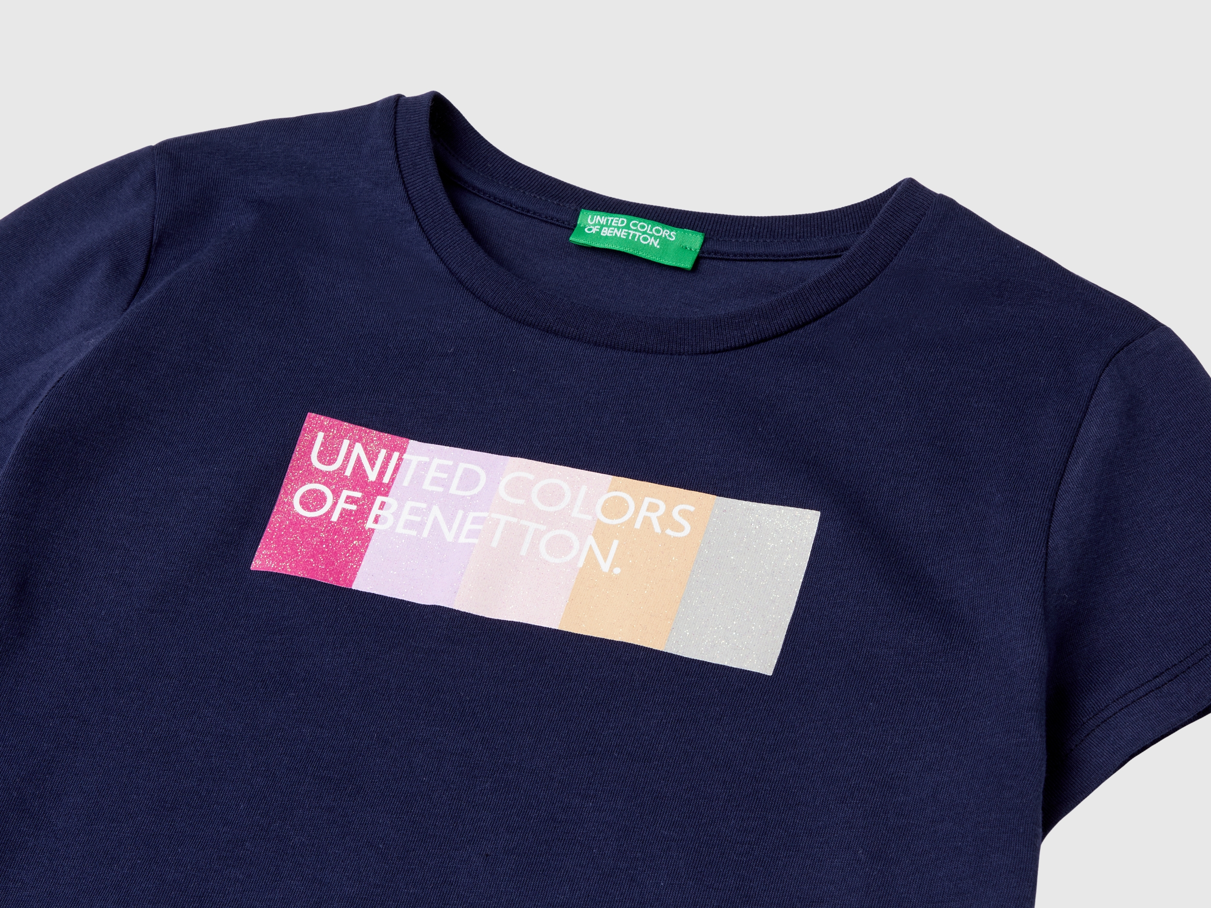 T-shirt en coton biologique avec logo pailleté – Image 3