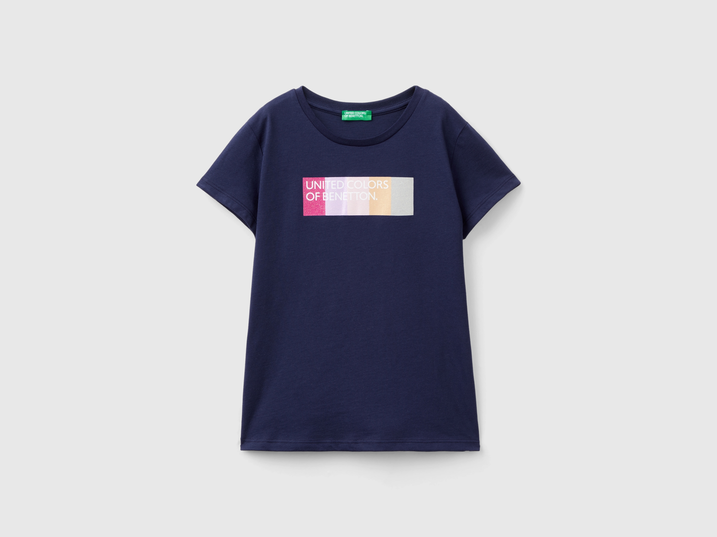 T-shirt en coton biologique avec logo pailleté T-shirt en coton biologique avec logo pailleté