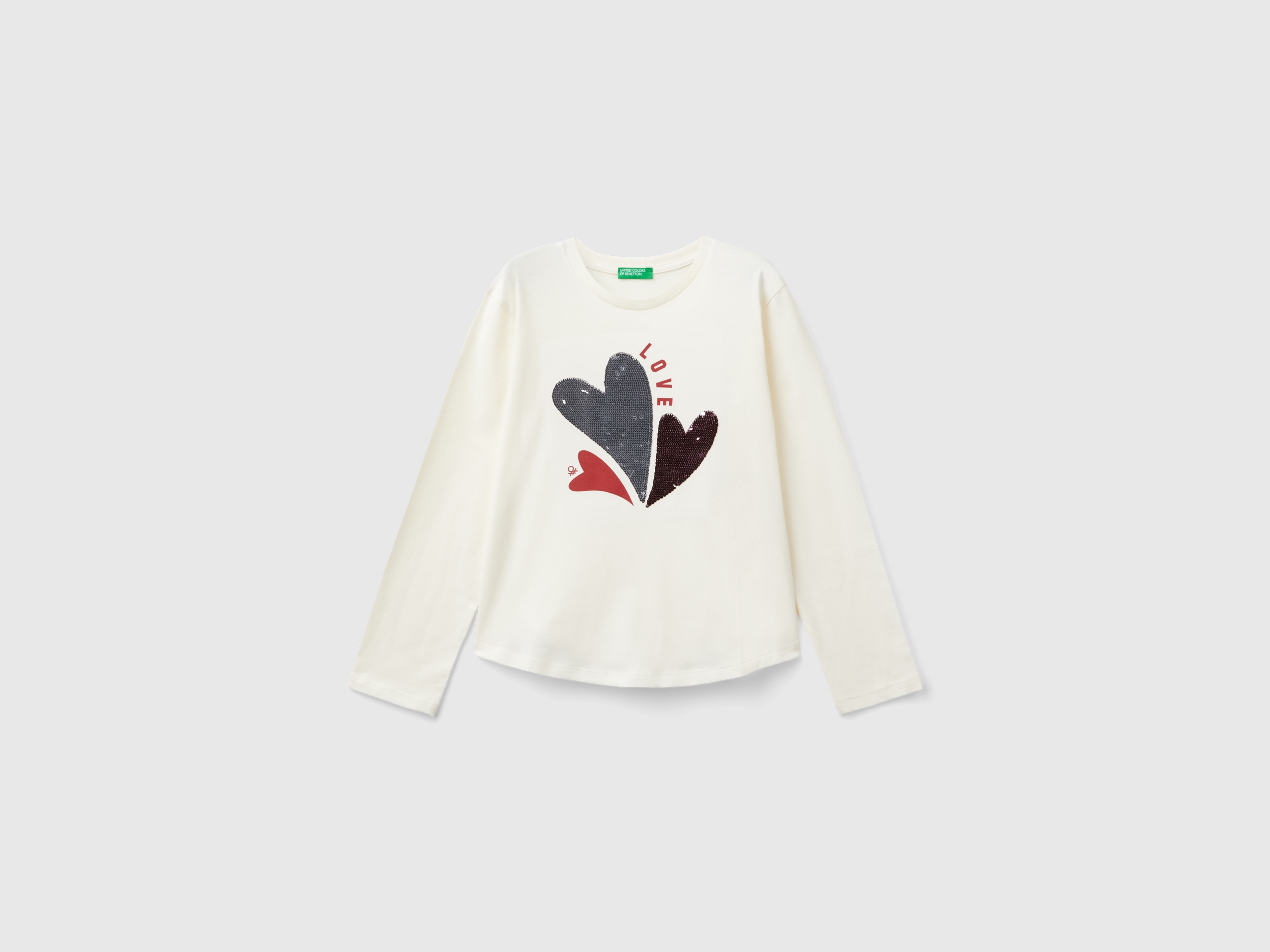 T-shirt en coton biologique avec sequins T-shirt en coton biologique avec sequins