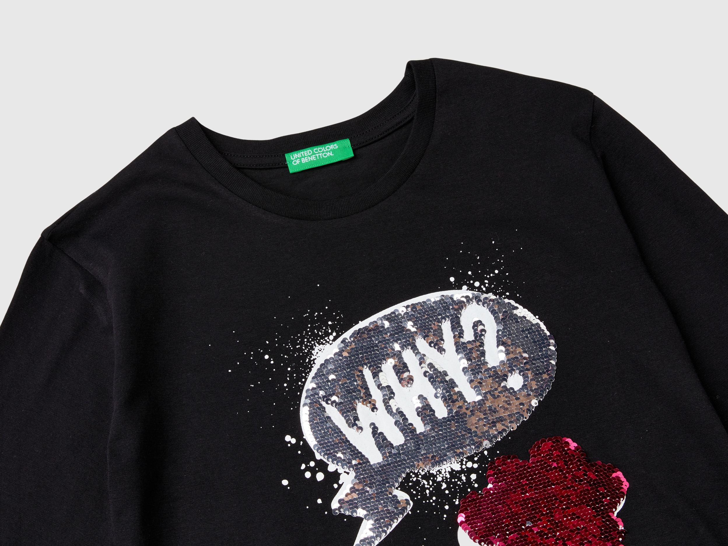 T-shirt en coton biologique avec sequins – Image 3