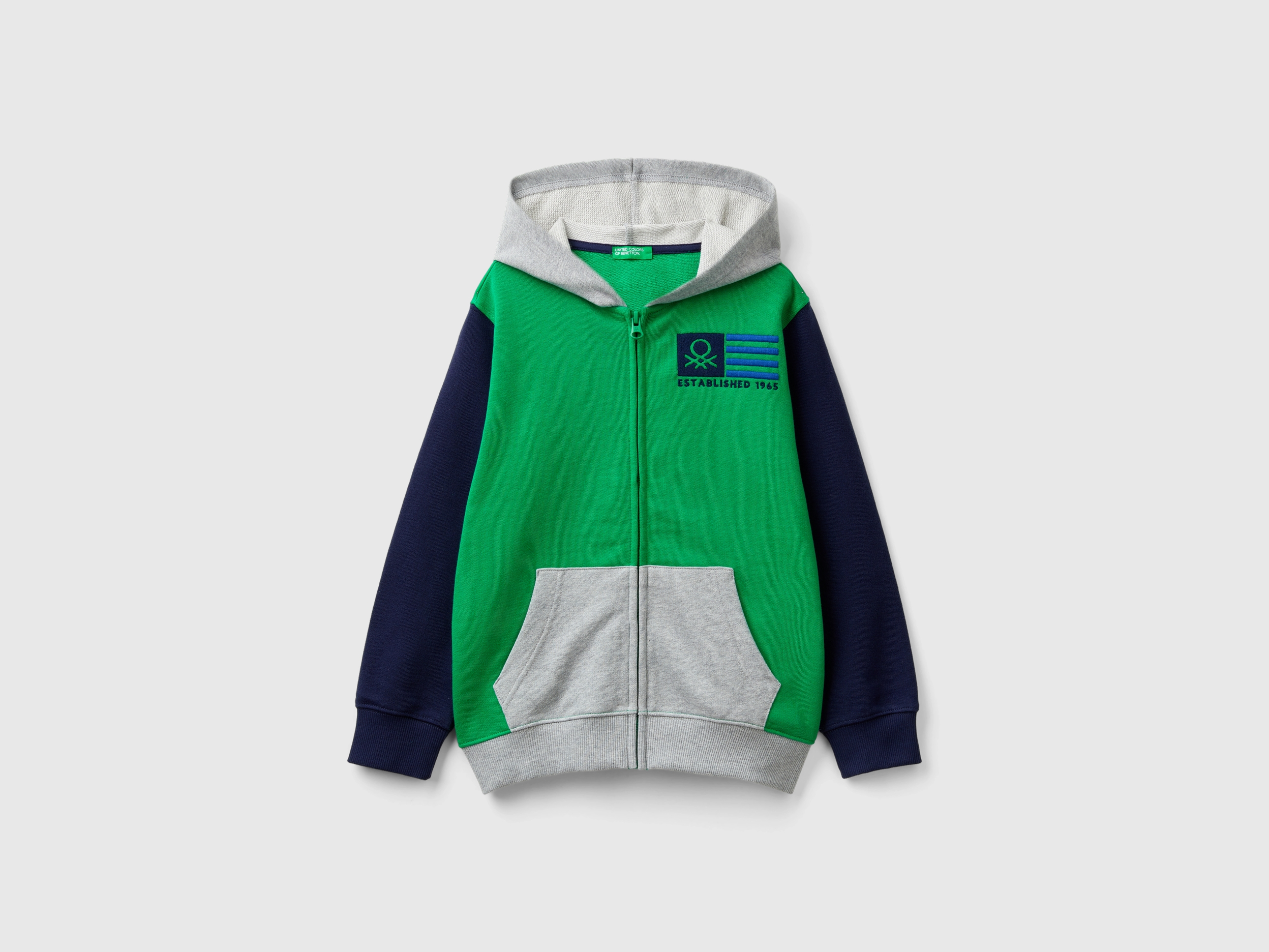 Sweat à capuche zippé avec logo brodé Sweat à capuche zippé avec logo brodé