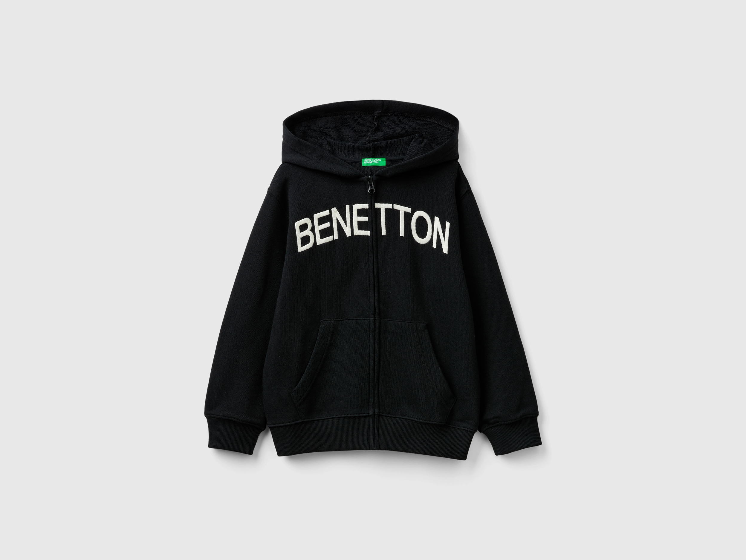 Sweat à capuche zippé avec logo brodé Sweat à capuche zippé avec logo brodé