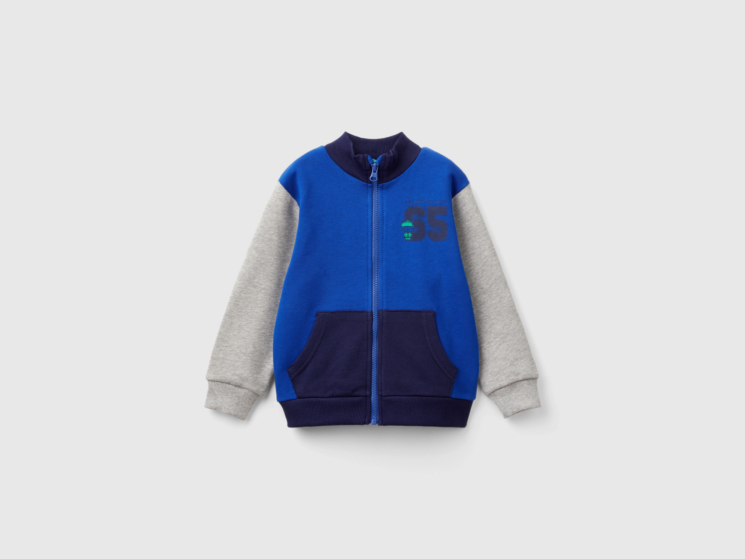 Sweatshirt zippé en coton biologique Sweatshirt zippé en coton biologique