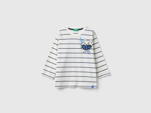 T-shirt rayé avec applique T-shirt rayé avec applique