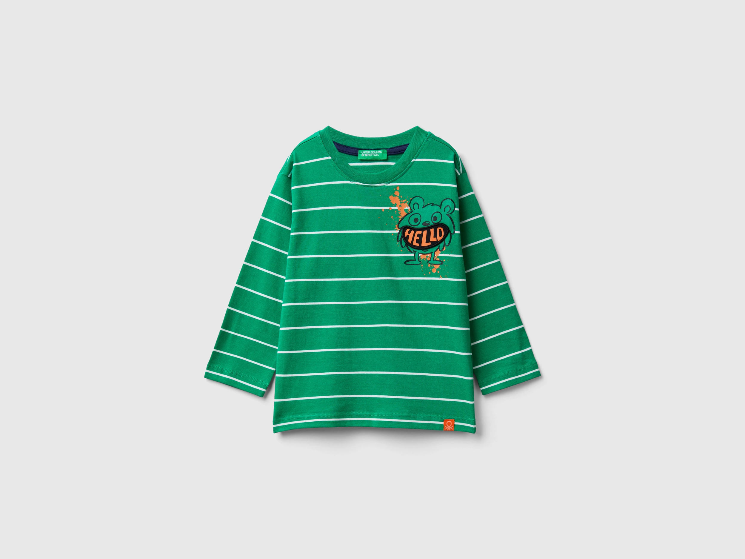 T-shirt rayé avec applique T-shirt rayé avec applique