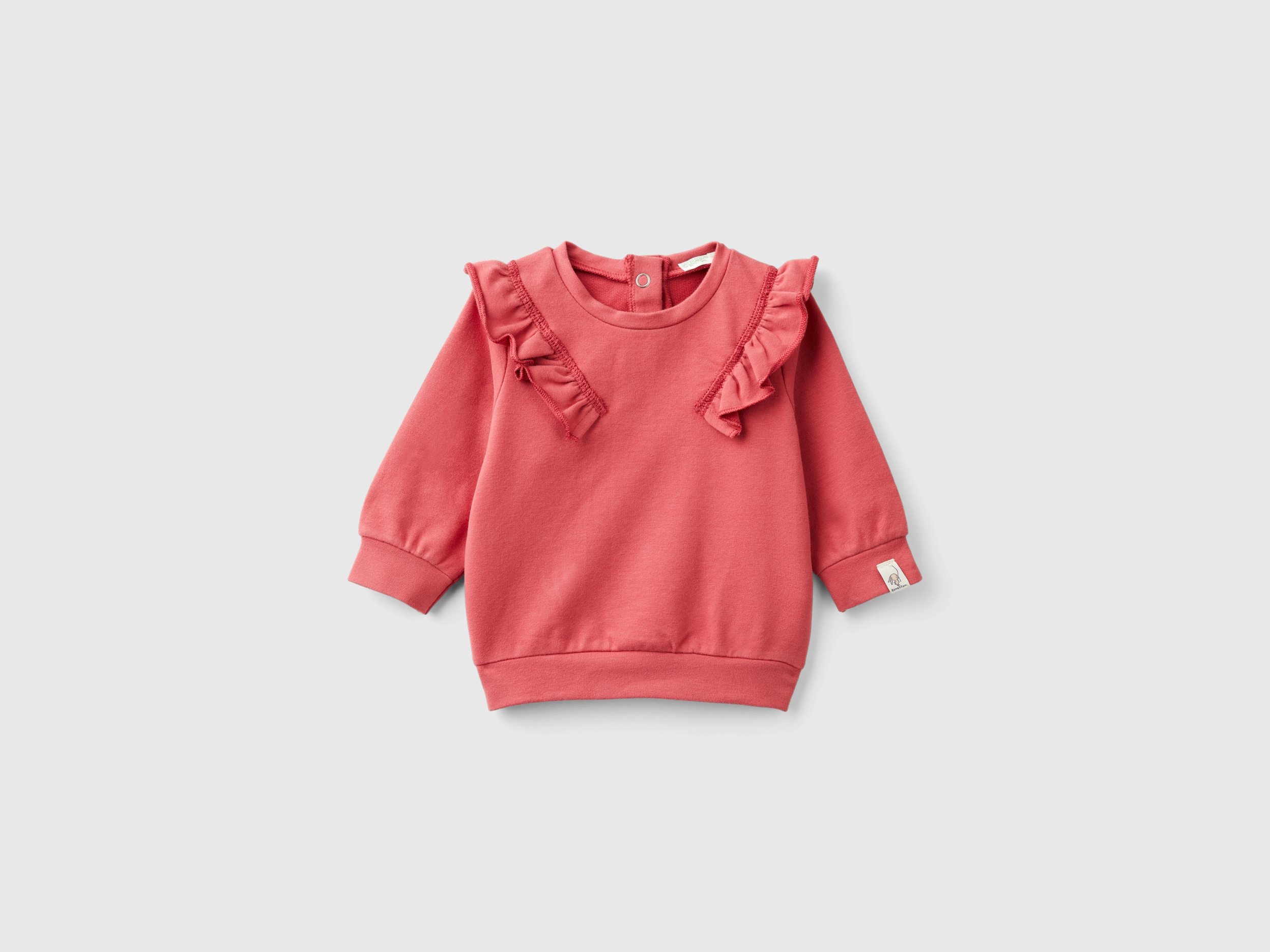Sweatshirt à volants en coton biologique stretch Sweatshirt à volants en coton biologique stretch