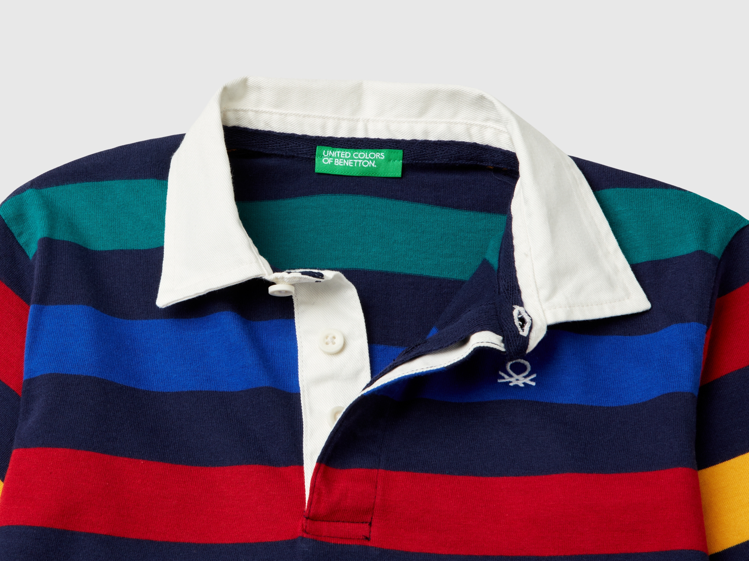 Polo rugby rayé en pur coton – Image 3