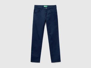 Pantalon slim cinq poches en gabardine Pantalon slim cinq poches en gabardine