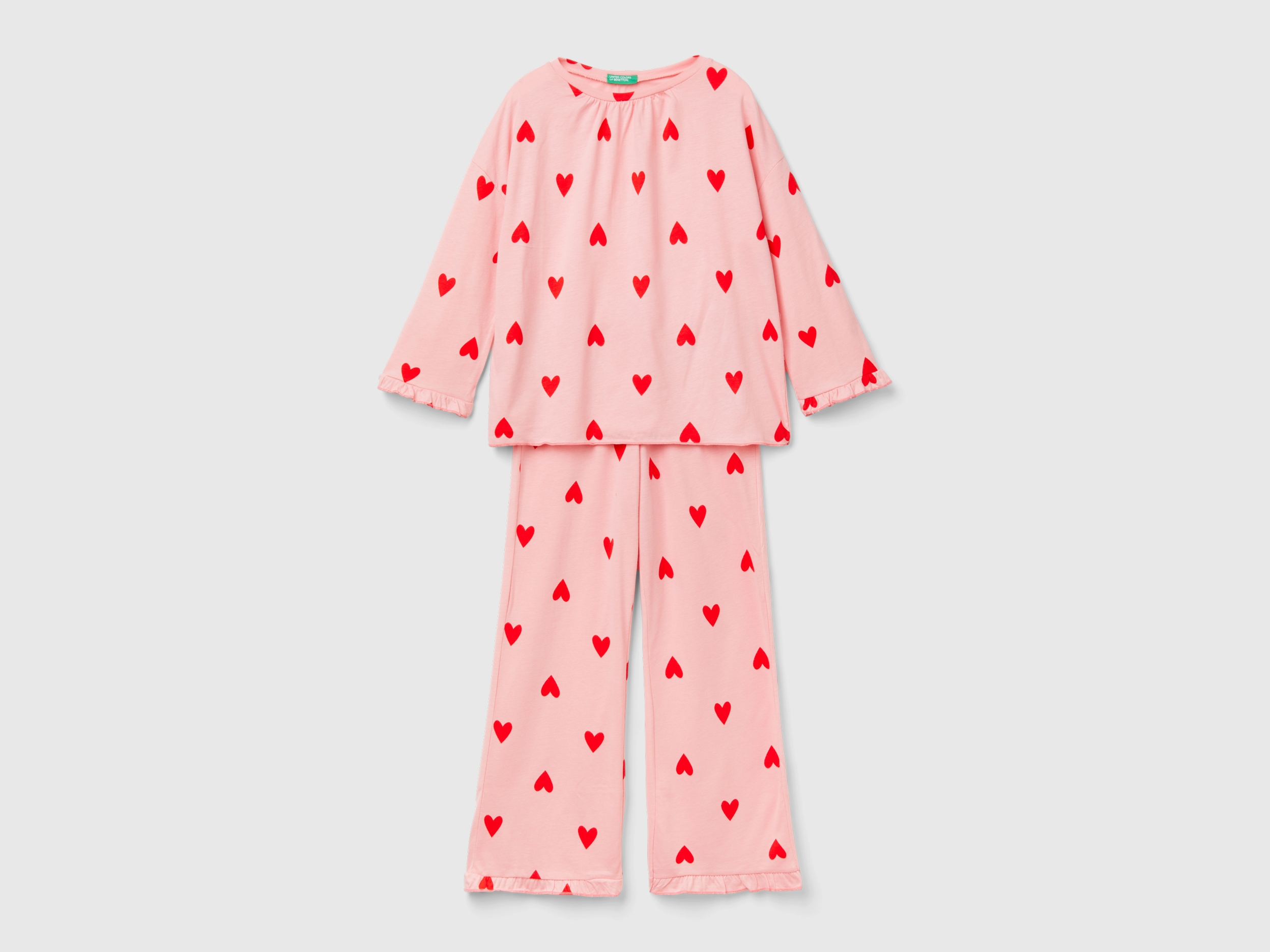 Pyjama long avec imprimé cœurs Pyjama long avec imprimé cœurs