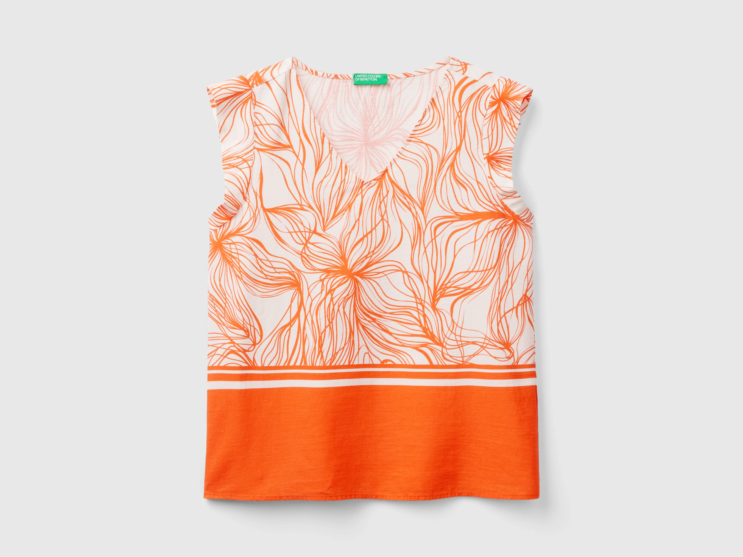 Blouse à motif en viscose mélangée durable Blouse à motif en viscose mélangée durable