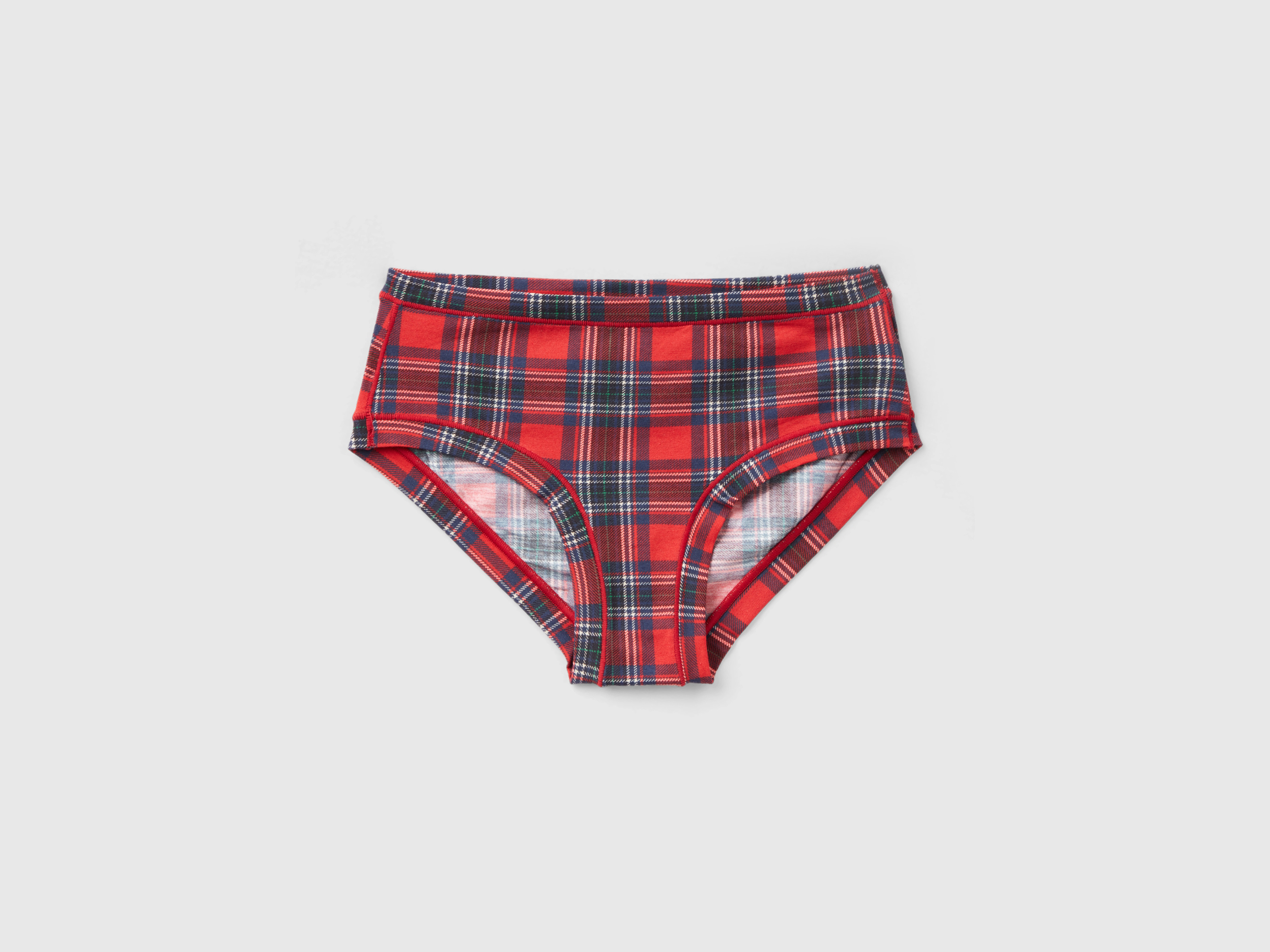 Culotte tartan rouge en coton bio super stretch Culotte tartan rouge en coton bio super stretch