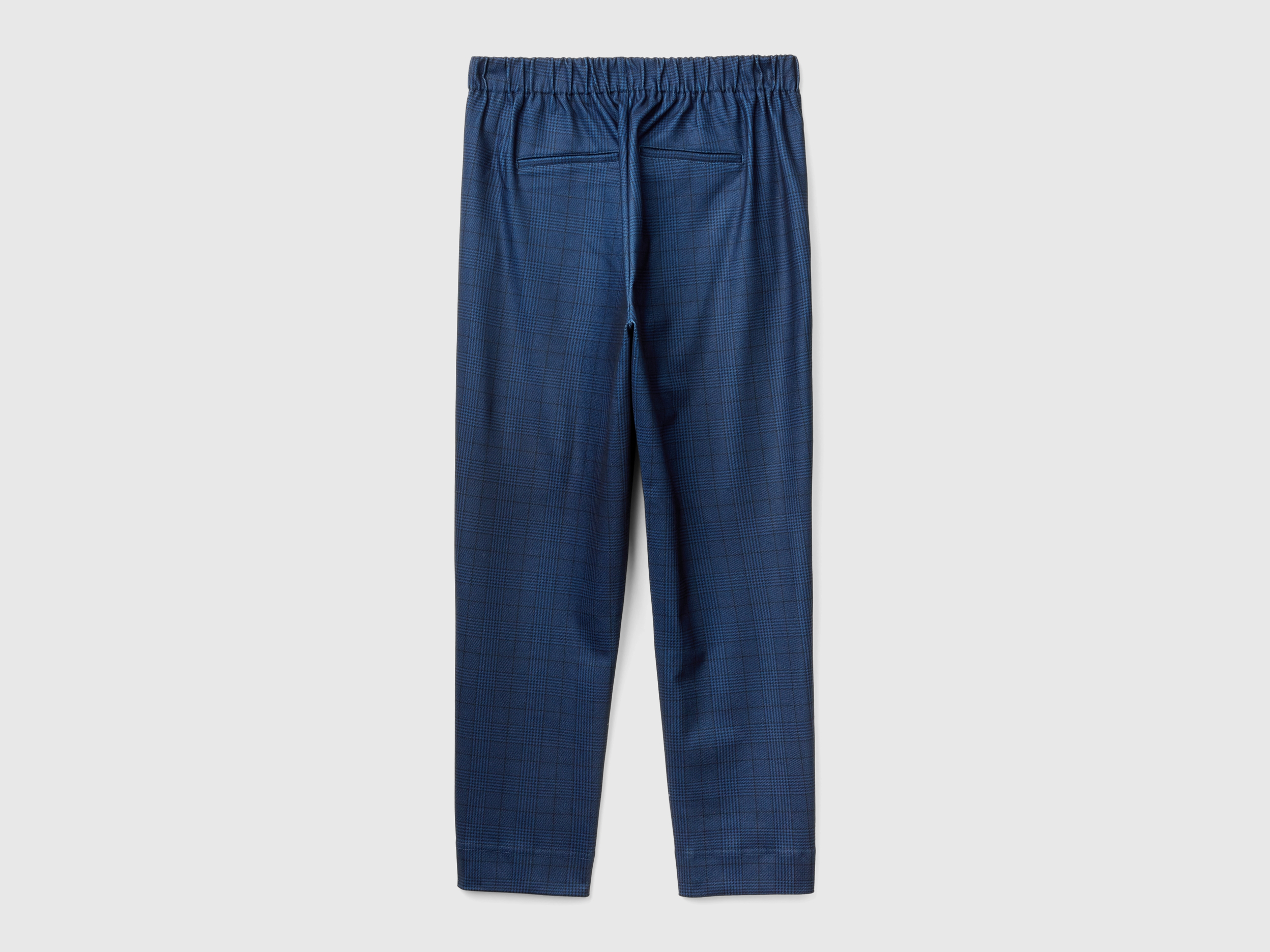 Pantalon de jogging bleu foncé Prince de Galles – Image 2