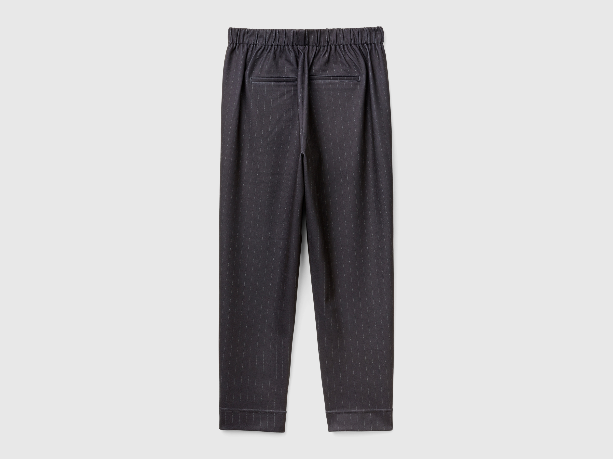 Pantalon de jogging noir à fines rayures – Image 2