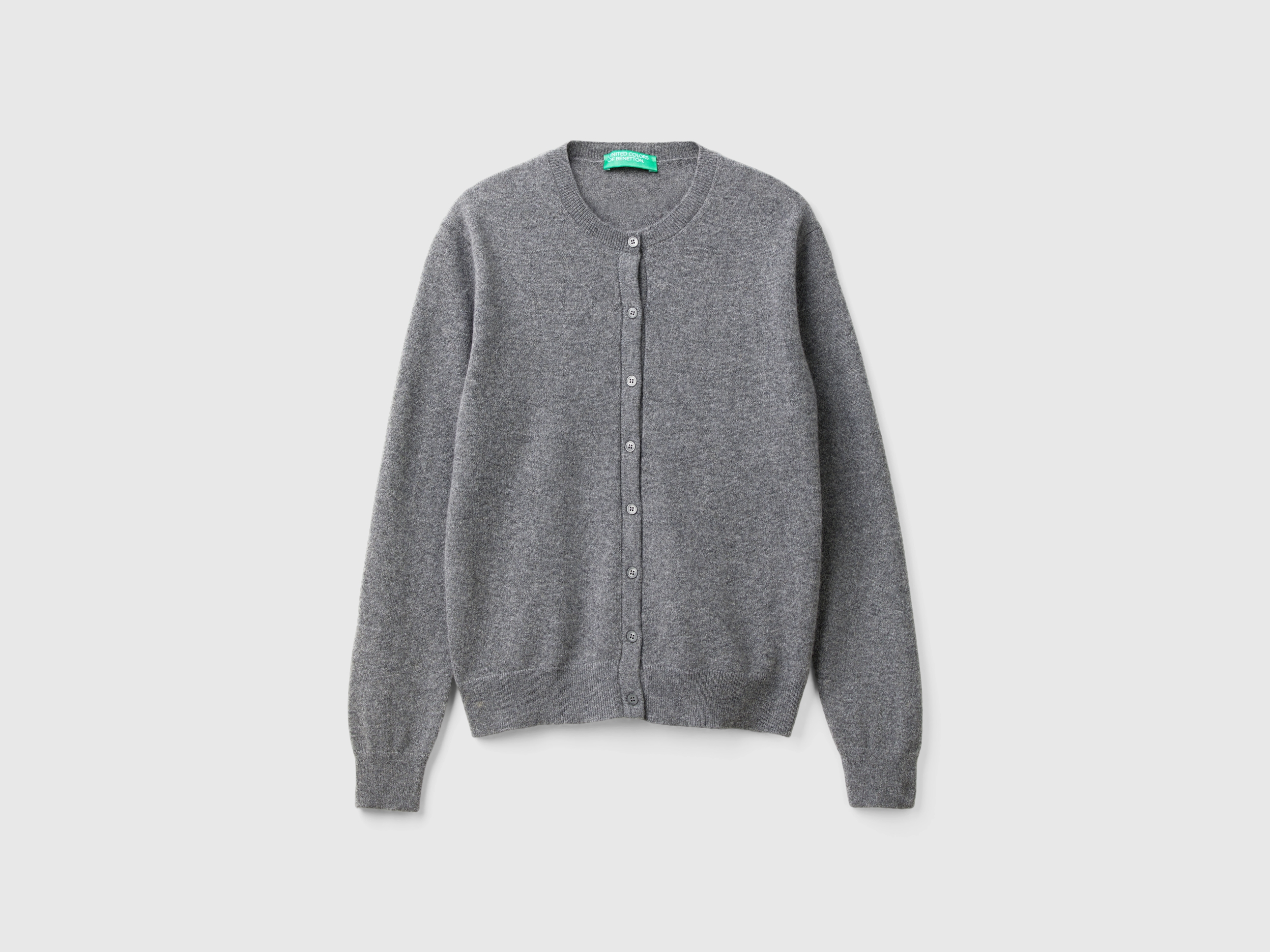 Cardigan gris foncé en pur cachemire Cardigan gris foncé en pur cachemire