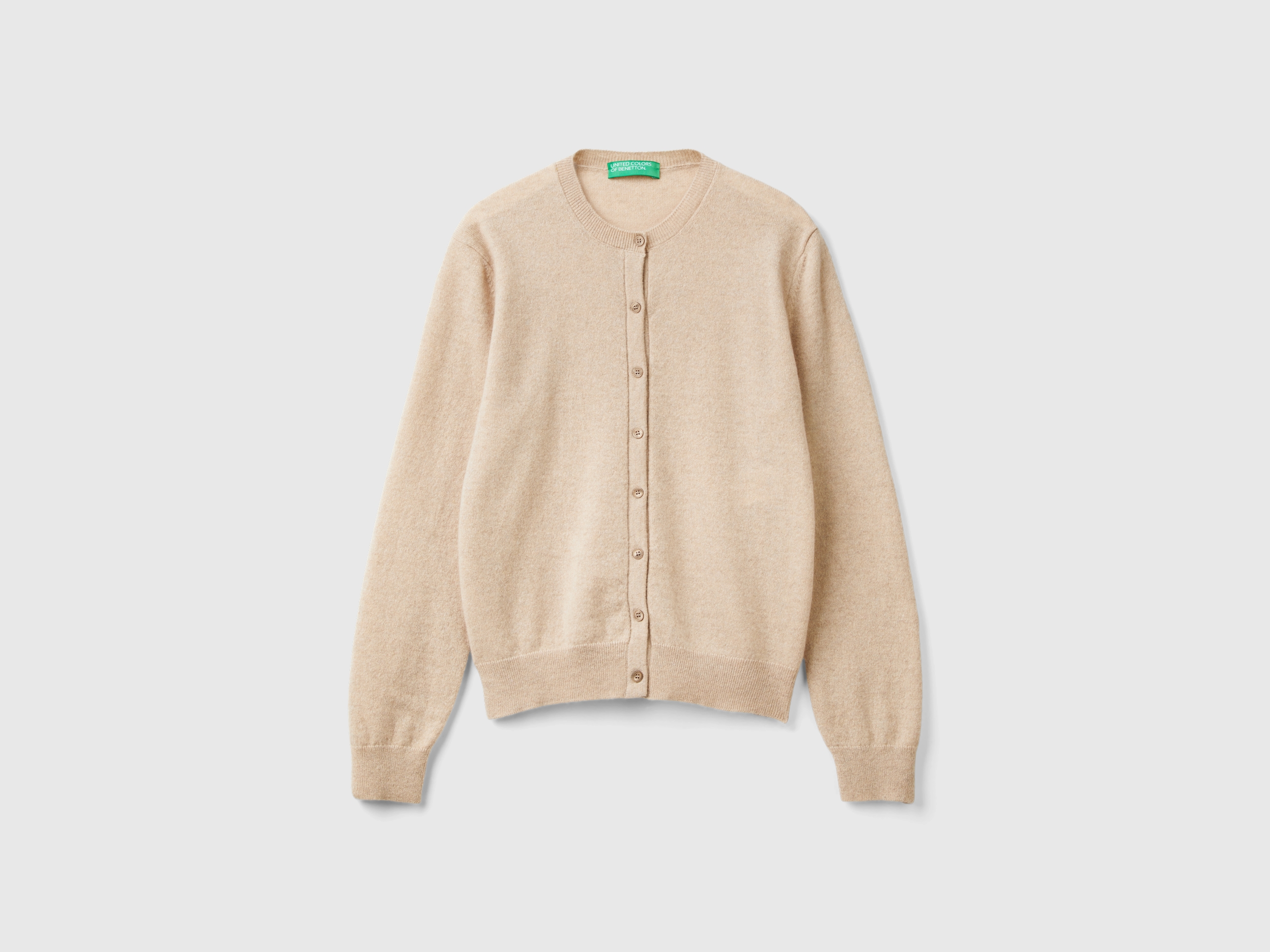 Cardigan beige en pur cachemire Cardigan beige en pur cachemire