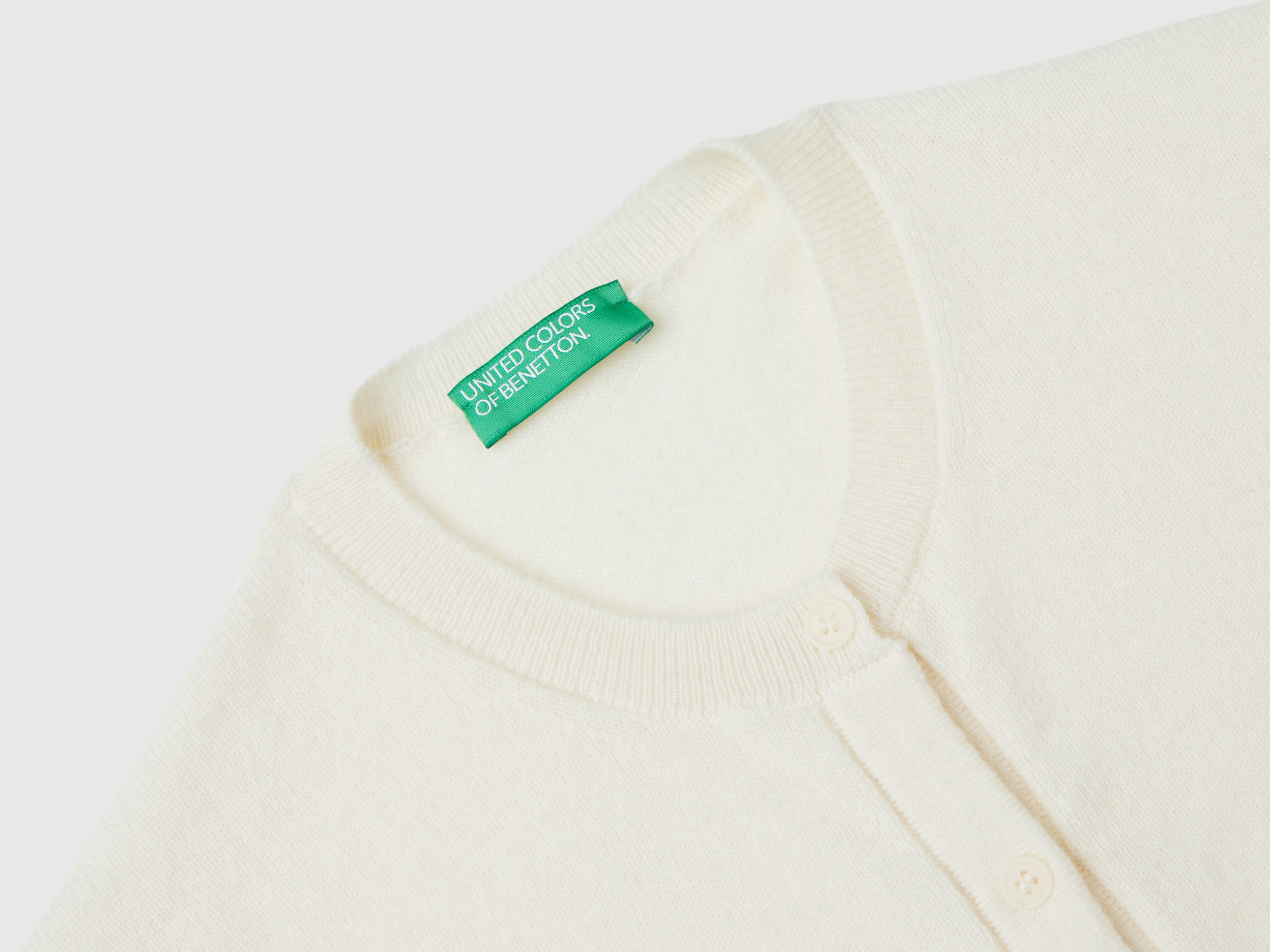 Cardigan crème en pur cachemire – Image 3