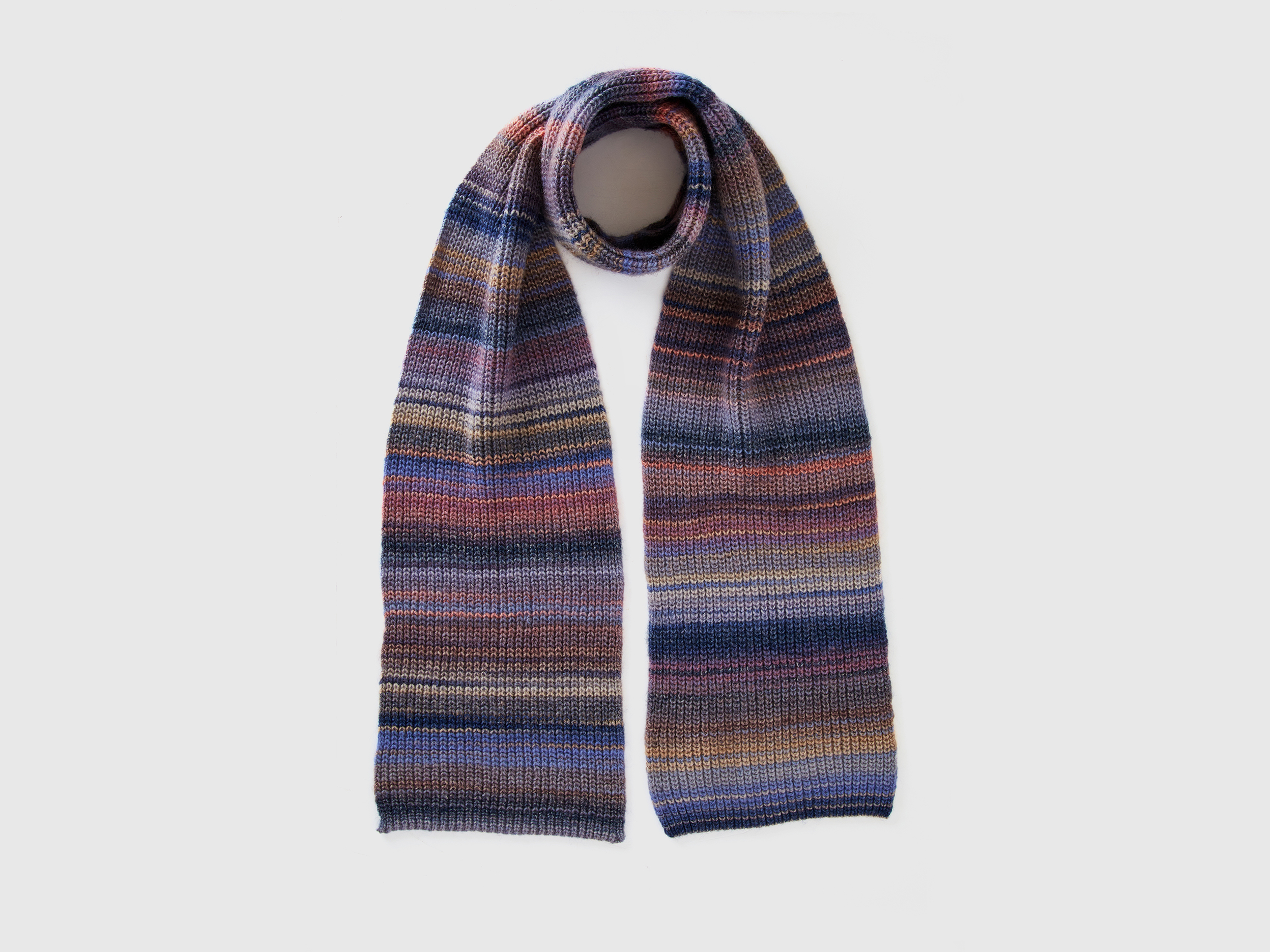 Écharpe multicolore en laine mélangée Écharpe multicolore en laine mélangée