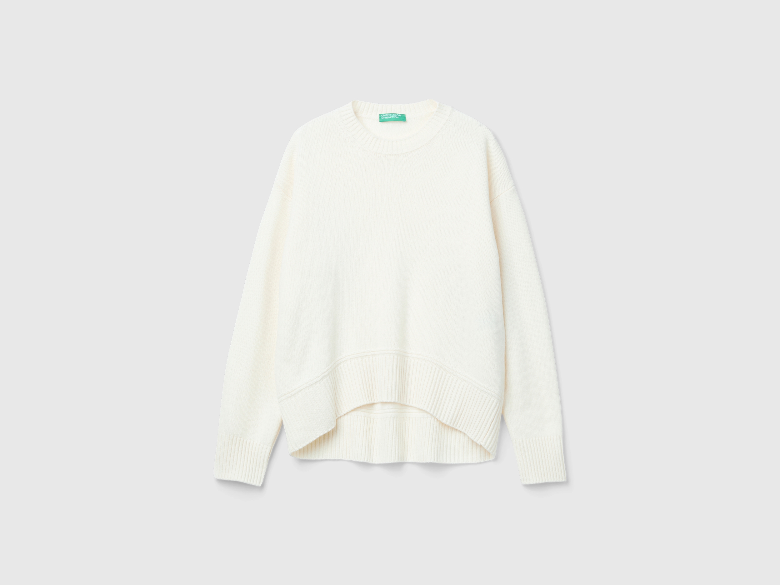 Pull coupe boxy en laine mélangée Pull coupe boxy en laine mélangée