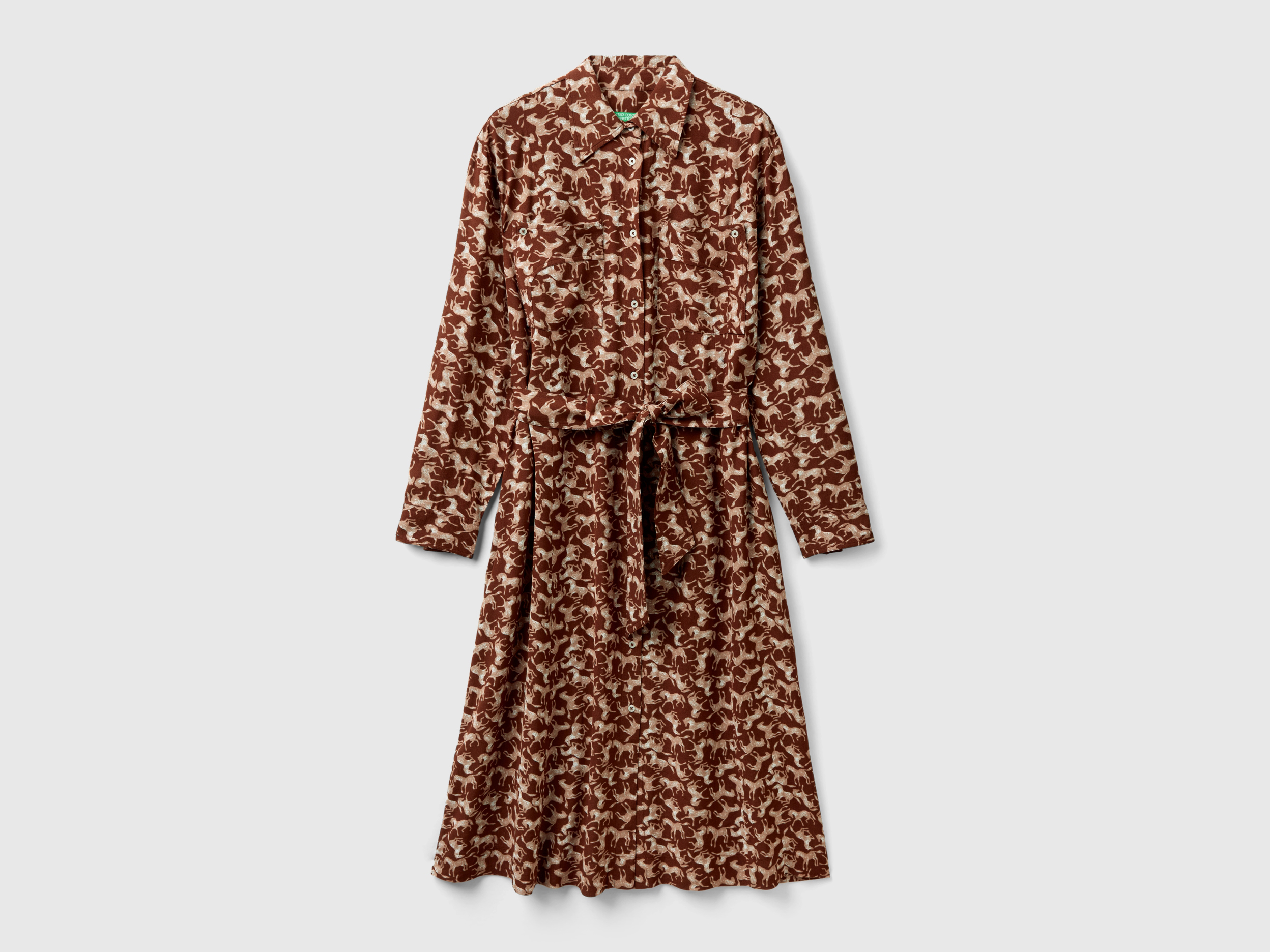 Robe chemisier à imprimé chevaux Robe chemisier à imprimé chevaux