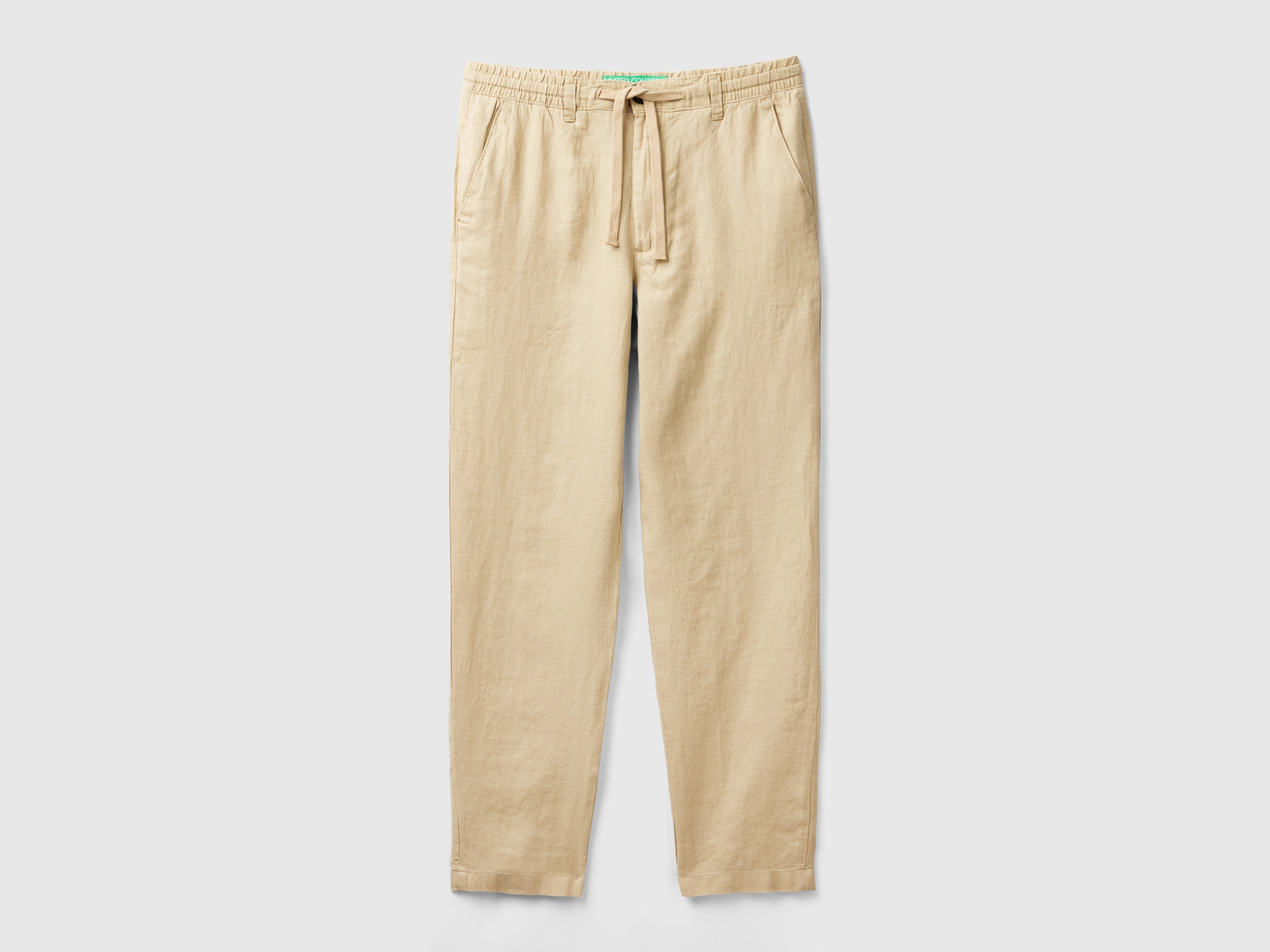 Pantalon à cordon de serrage en pur lin Pantalon à cordon de serrage en pur lin