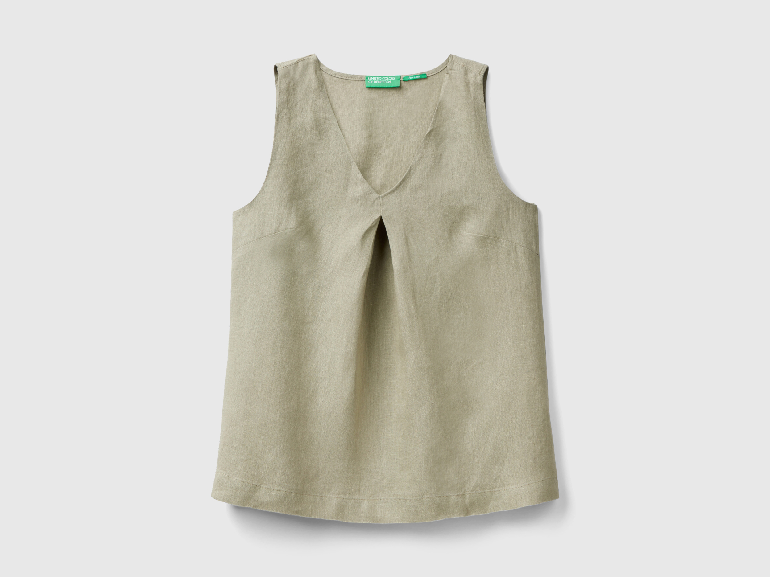 Blouse sans manches en pur lin Blouse sans manches en pur lin