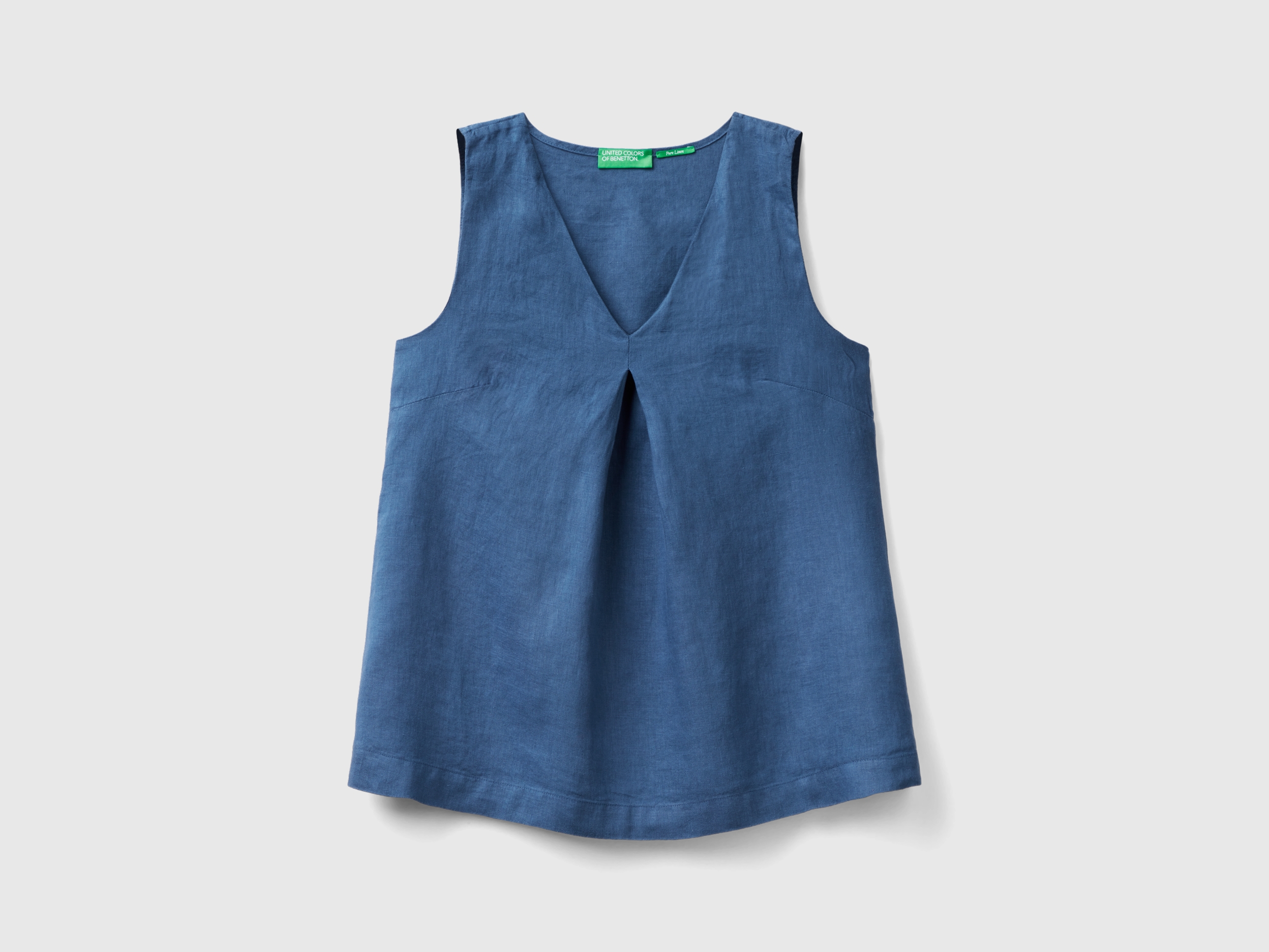 Blouse sans manches en pur lin Blouse sans manches en pur lin