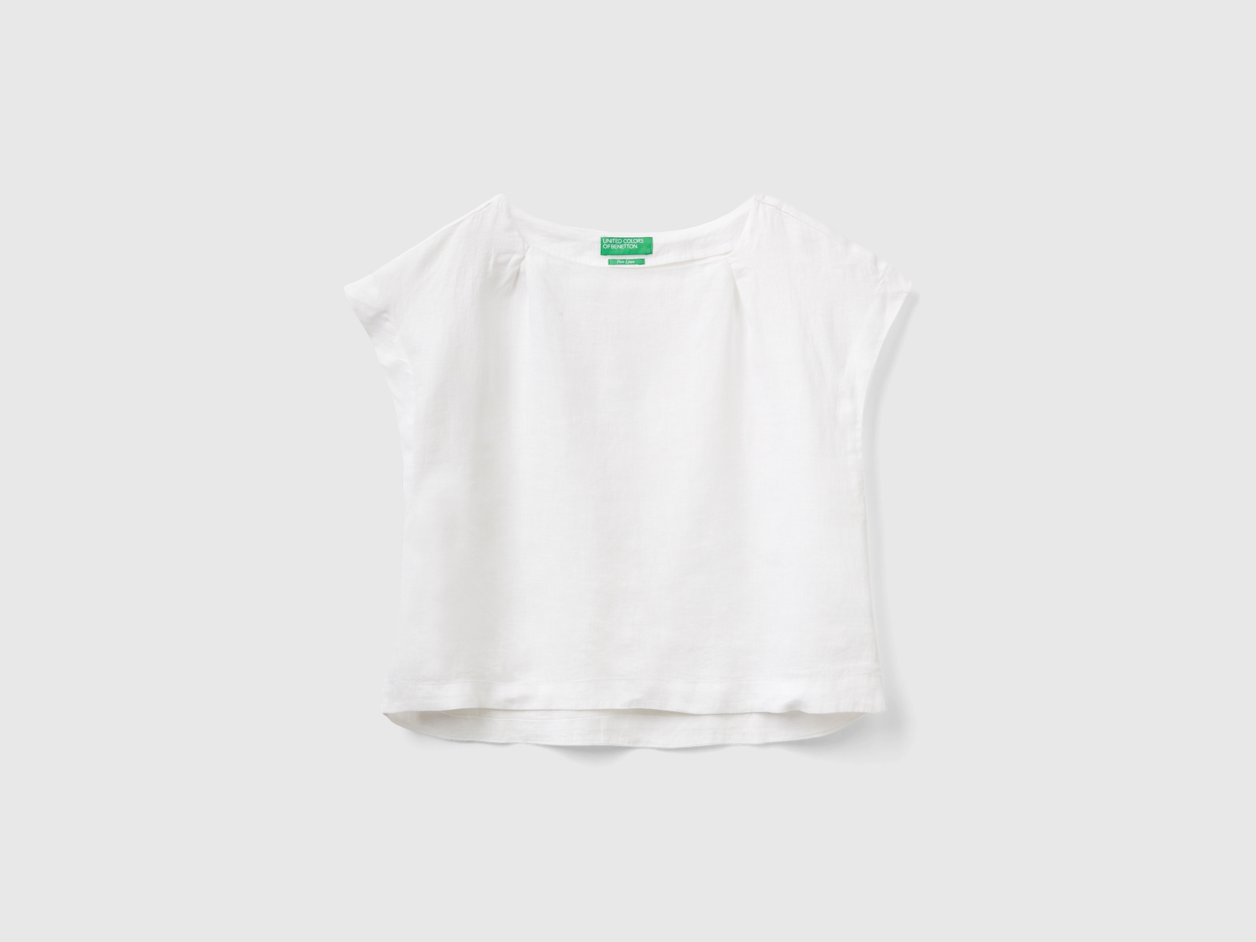 Blouse en pur lin à col carré Blouse en pur lin à col carré