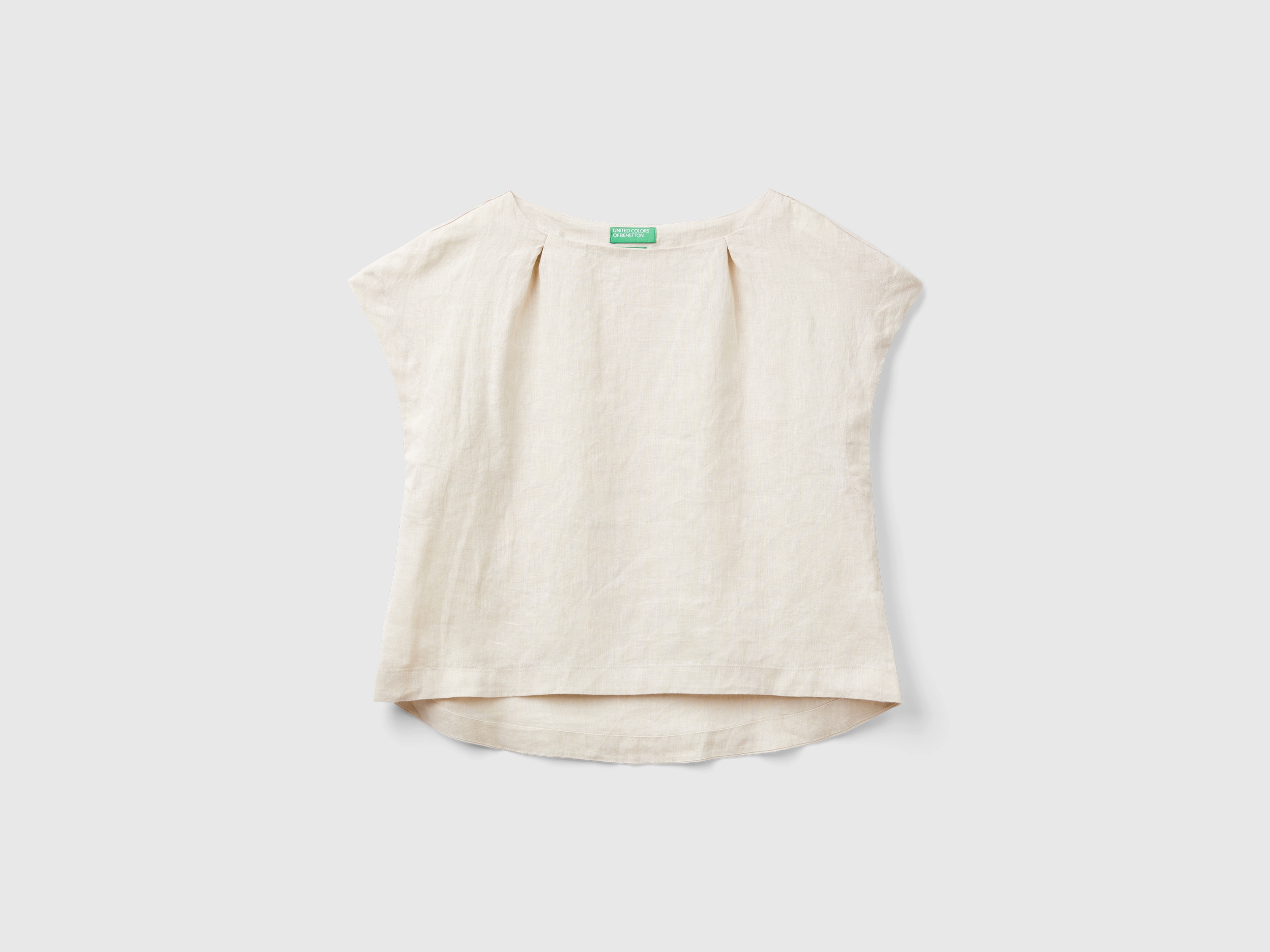 Blouse en pur lin à col carré Blouse en pur lin à col carré