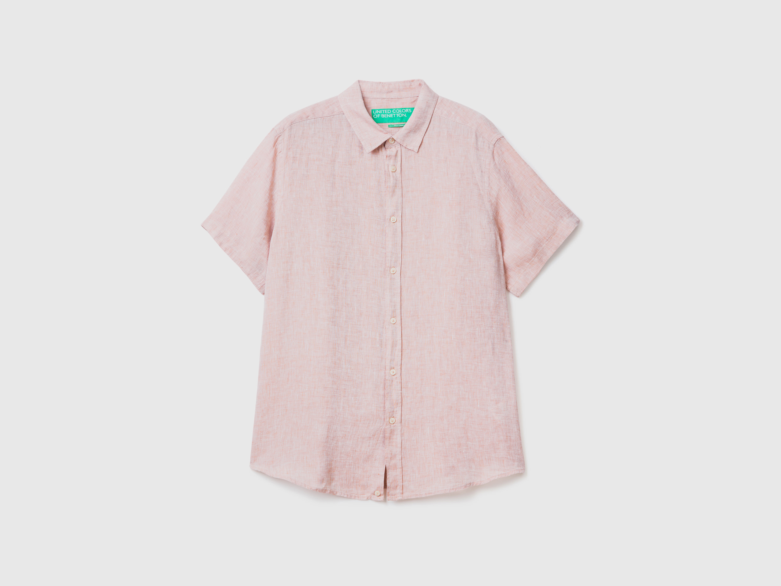 Chemise à manches courtes 100% lin Chemise à manches courtes 100% lin