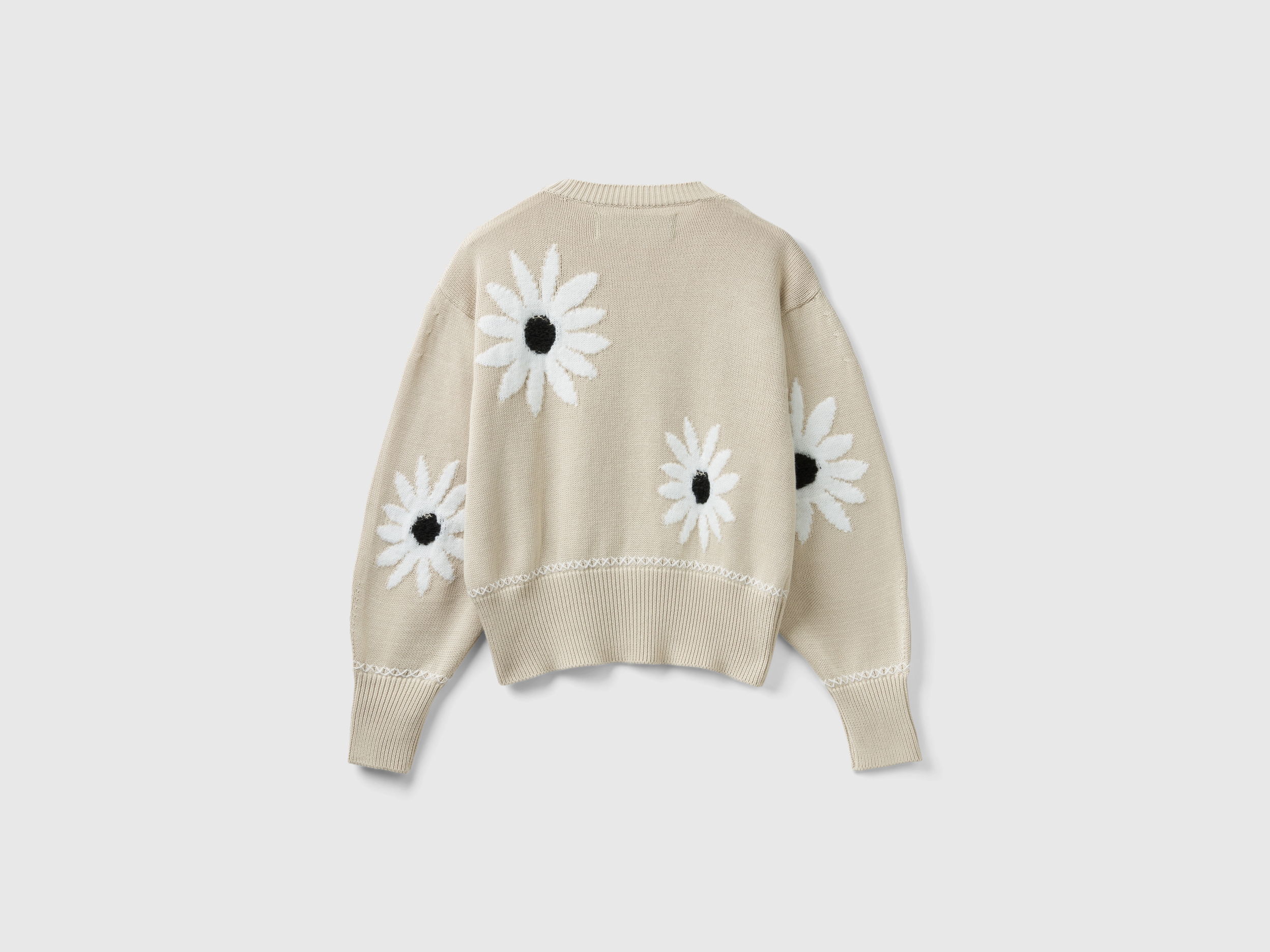 Pull à intarsia fleurs – Image 2