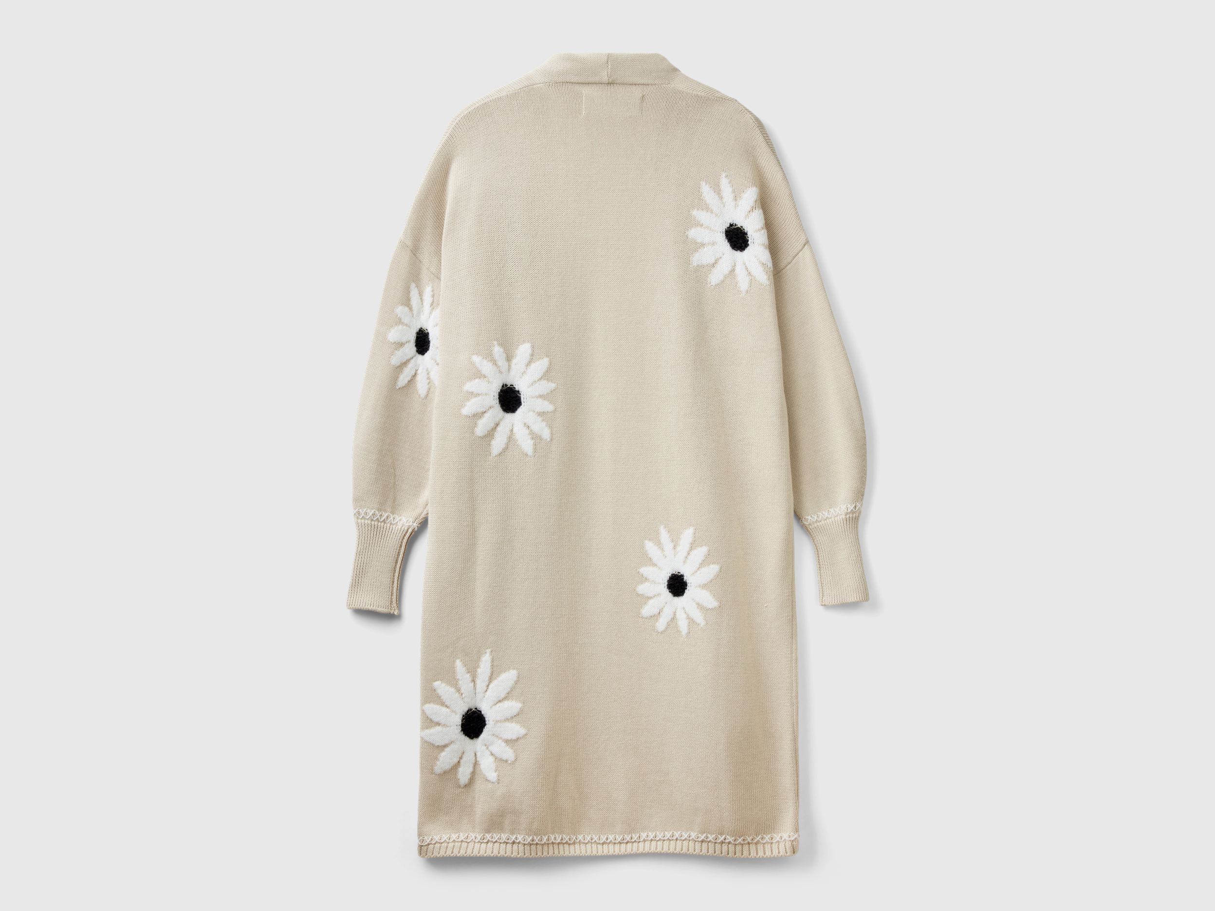 Gilet long à intarsia fleurs – Image 2