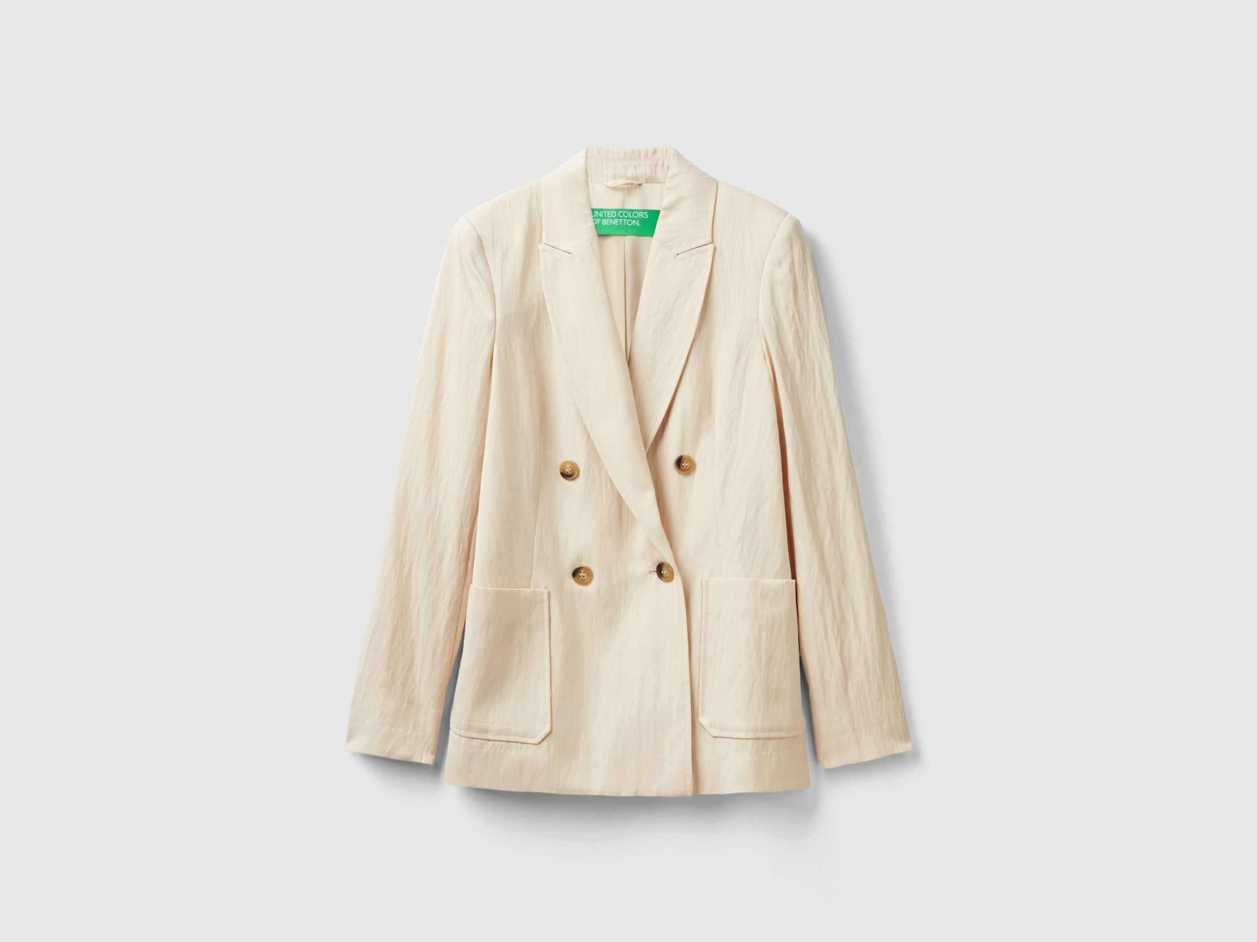 Blazer à double boutonnage en viscose mélangée Blazer à double boutonnage en viscose mélangée