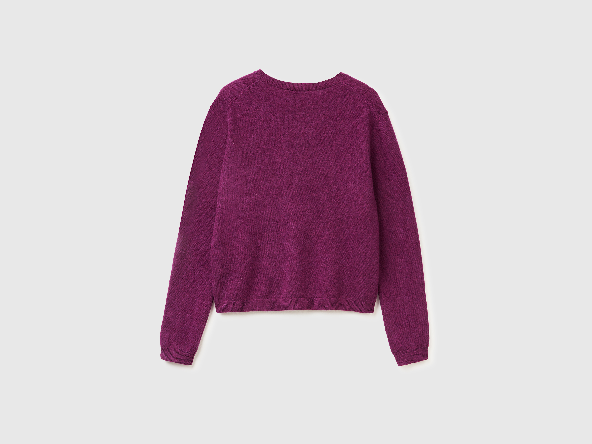Cardigan violet en pure laine mérinos – Image 2