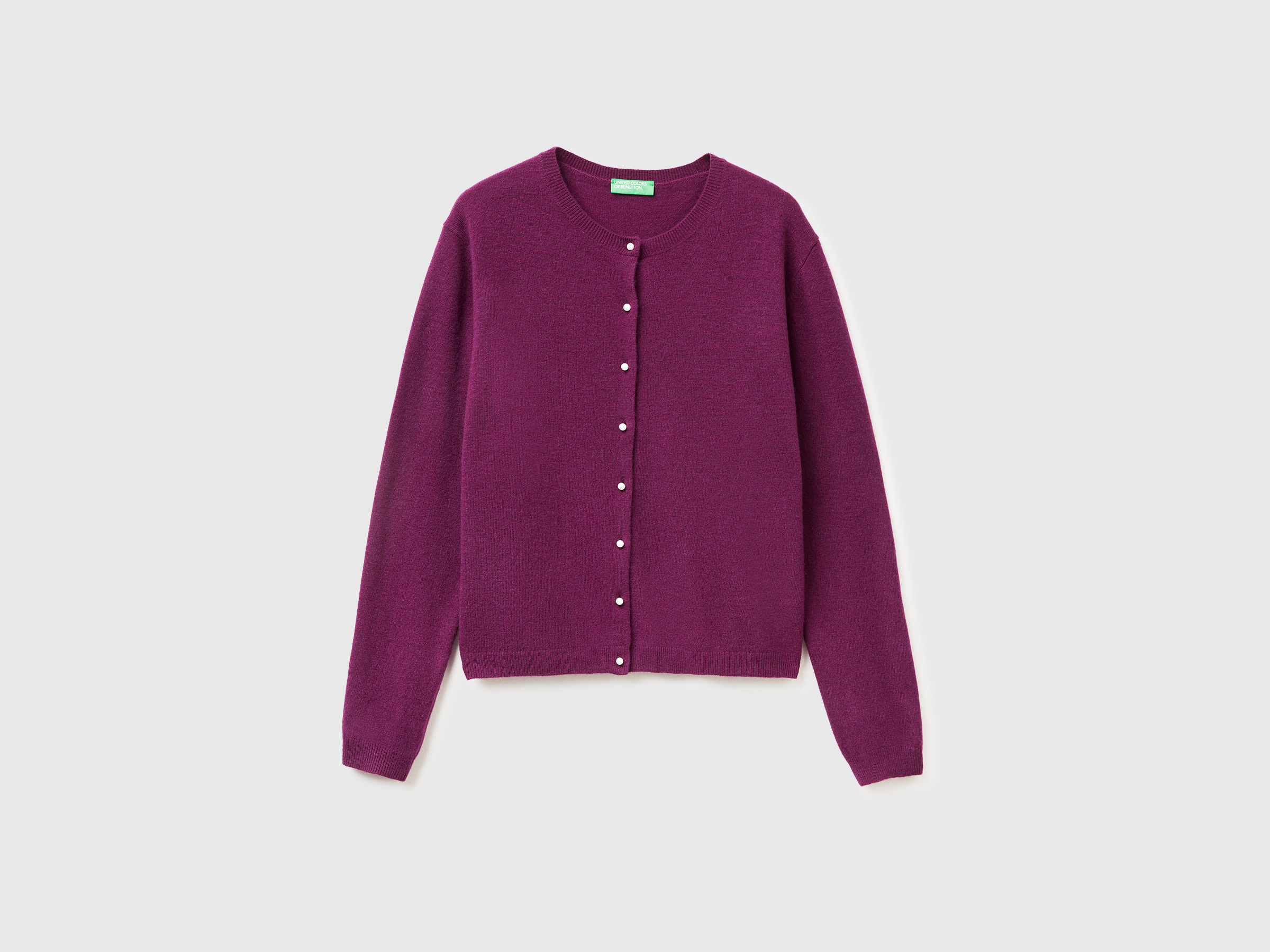 Cardigan violet en pure laine mérinos Cardigan violet en pure laine mérinos