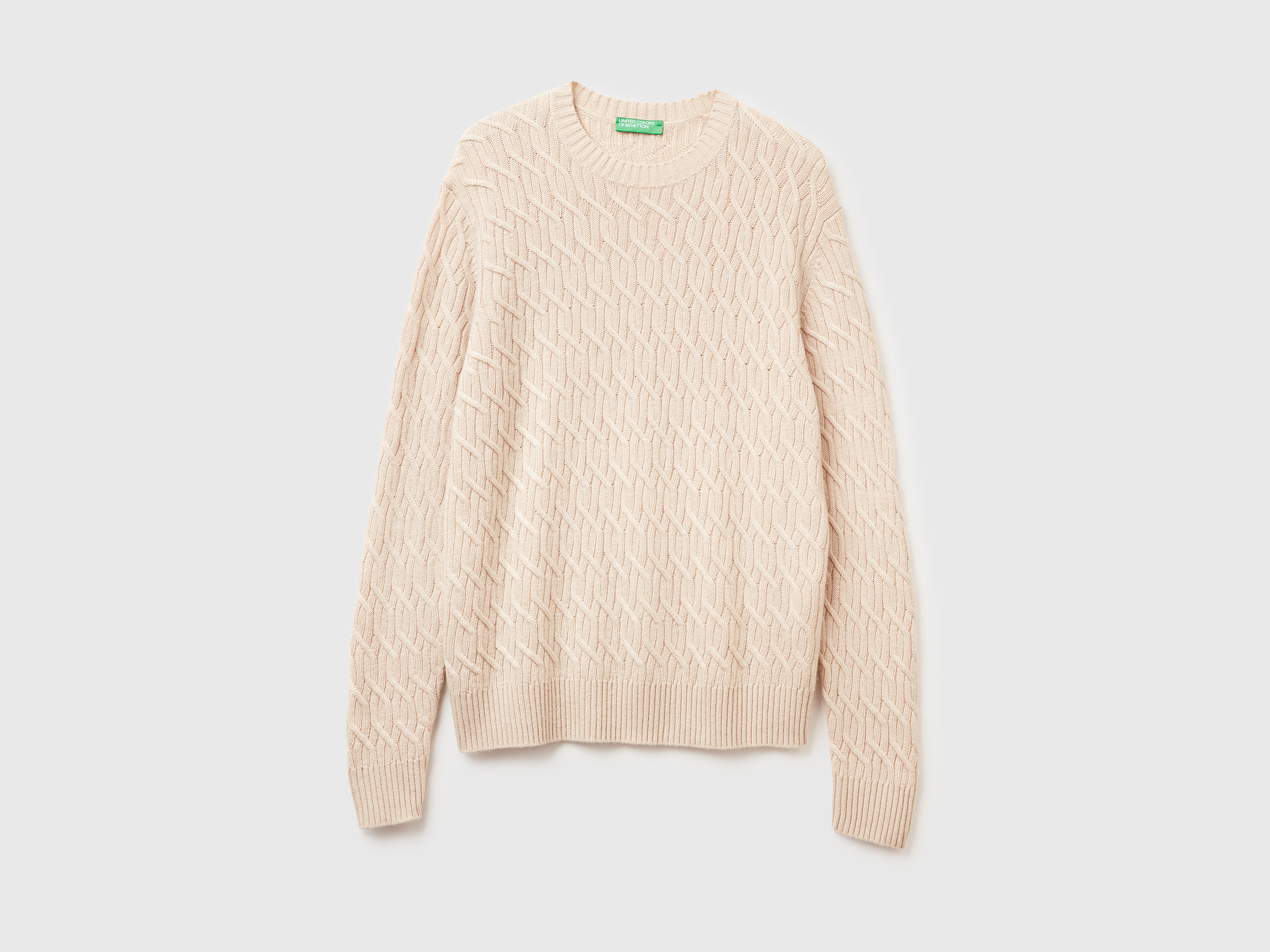 Pull en maille torsadée en mélange de cachemire Pull en maille torsadée en mélange de cachemire