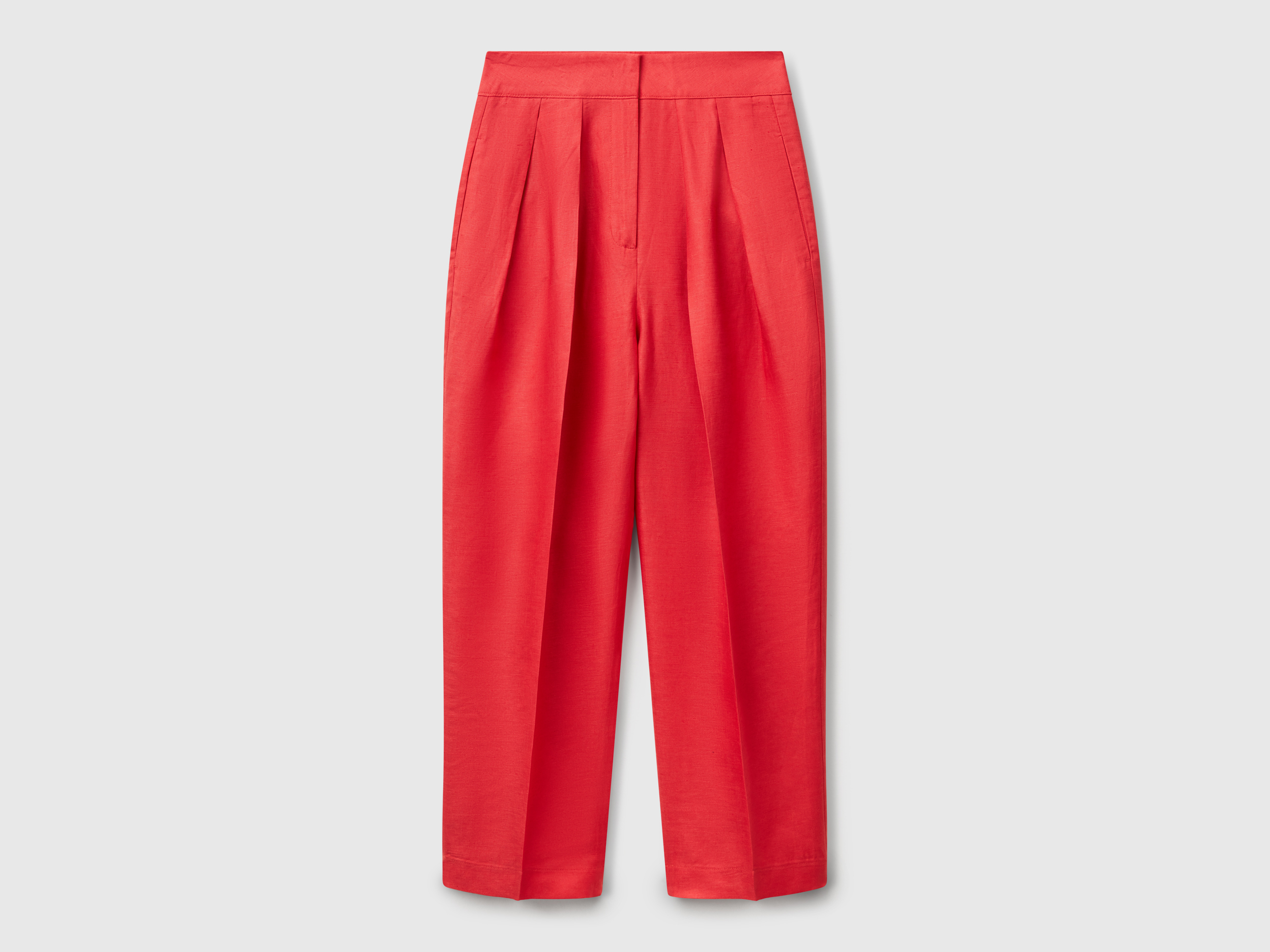 Pantalon large en lin mélangé Pantalon large en lin mélangé