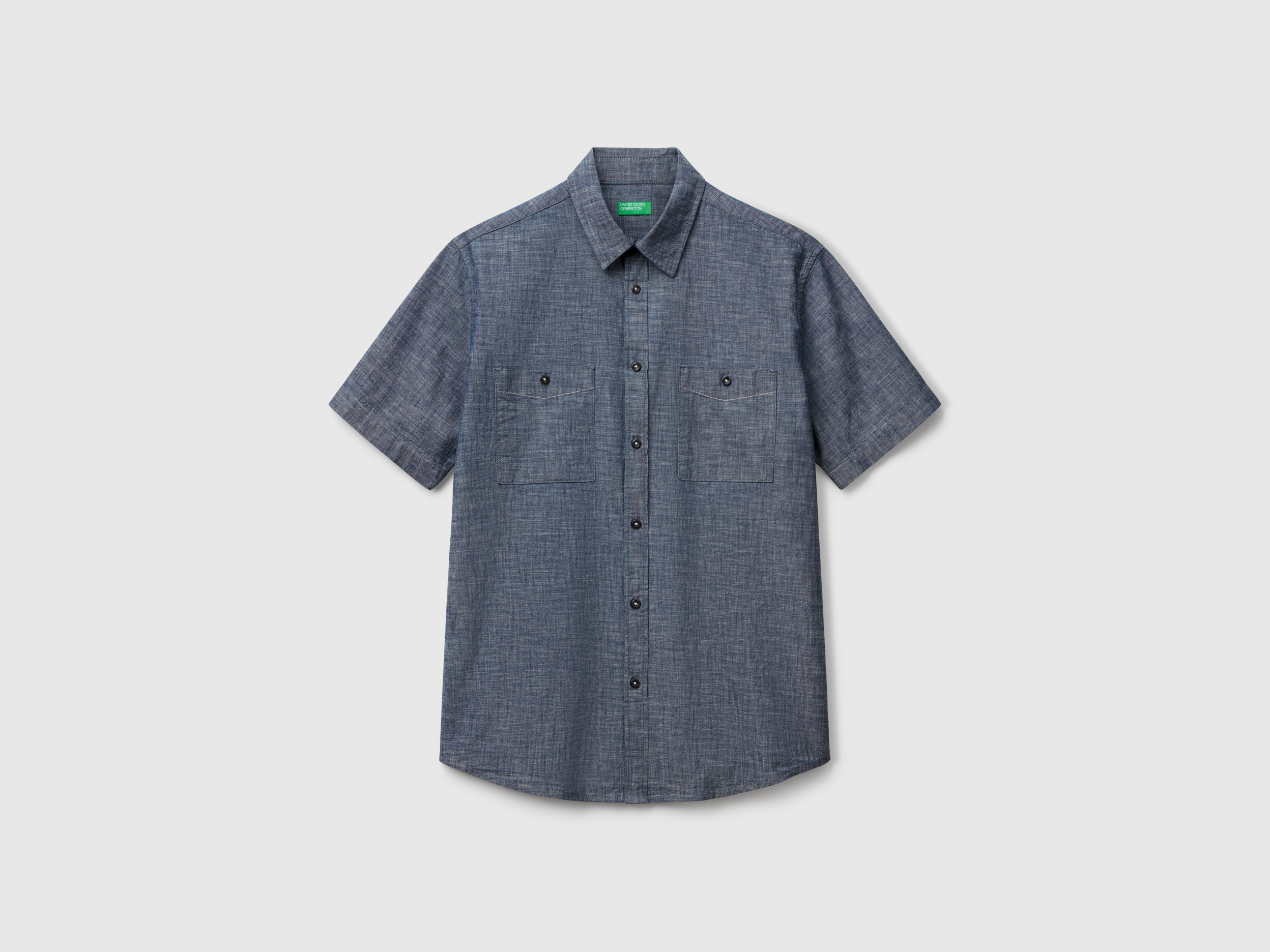 Chemise en chambray à manches courtes Chemise en chambray à manches courtes