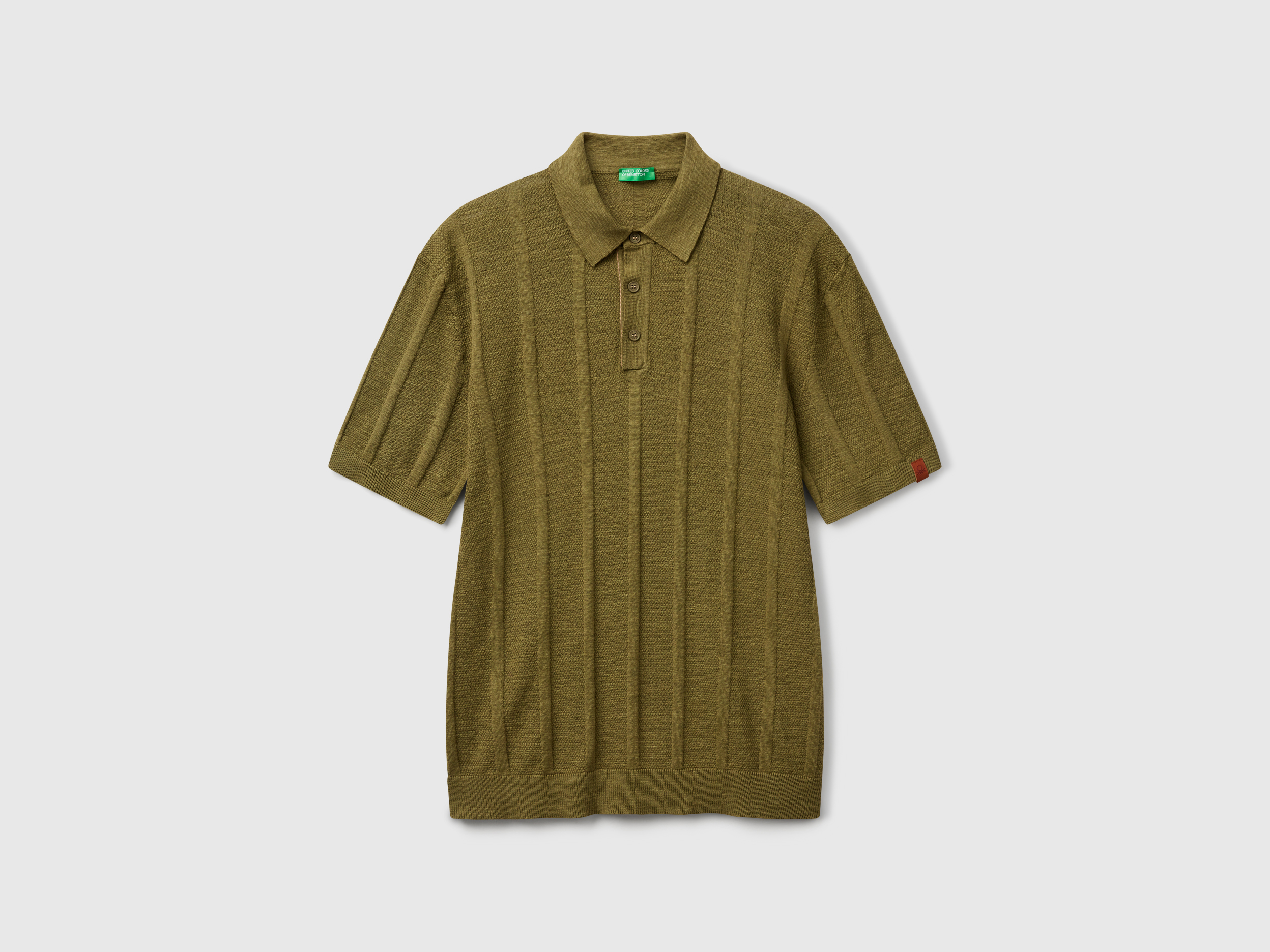 Polo en maille de lin mélangé Polo en maille de lin mélangé