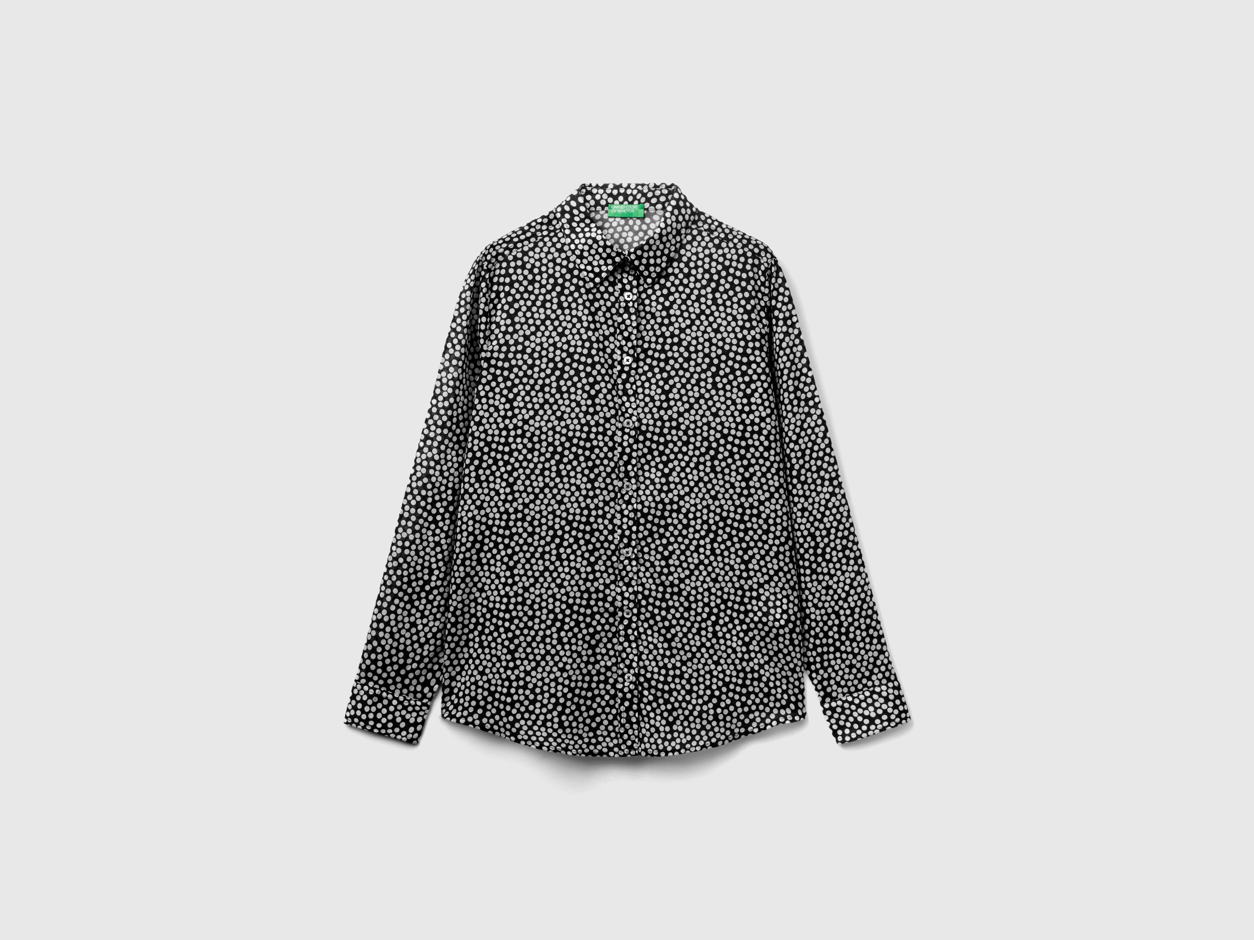Chemise noire à pois blancs Chemise noire à pois blancs