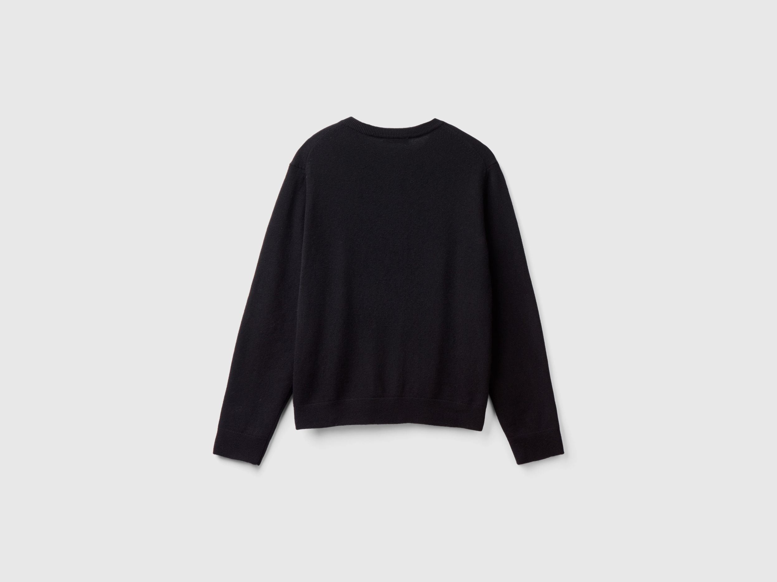 Gilet noir en mélange de laine et de cachemire – Image 2