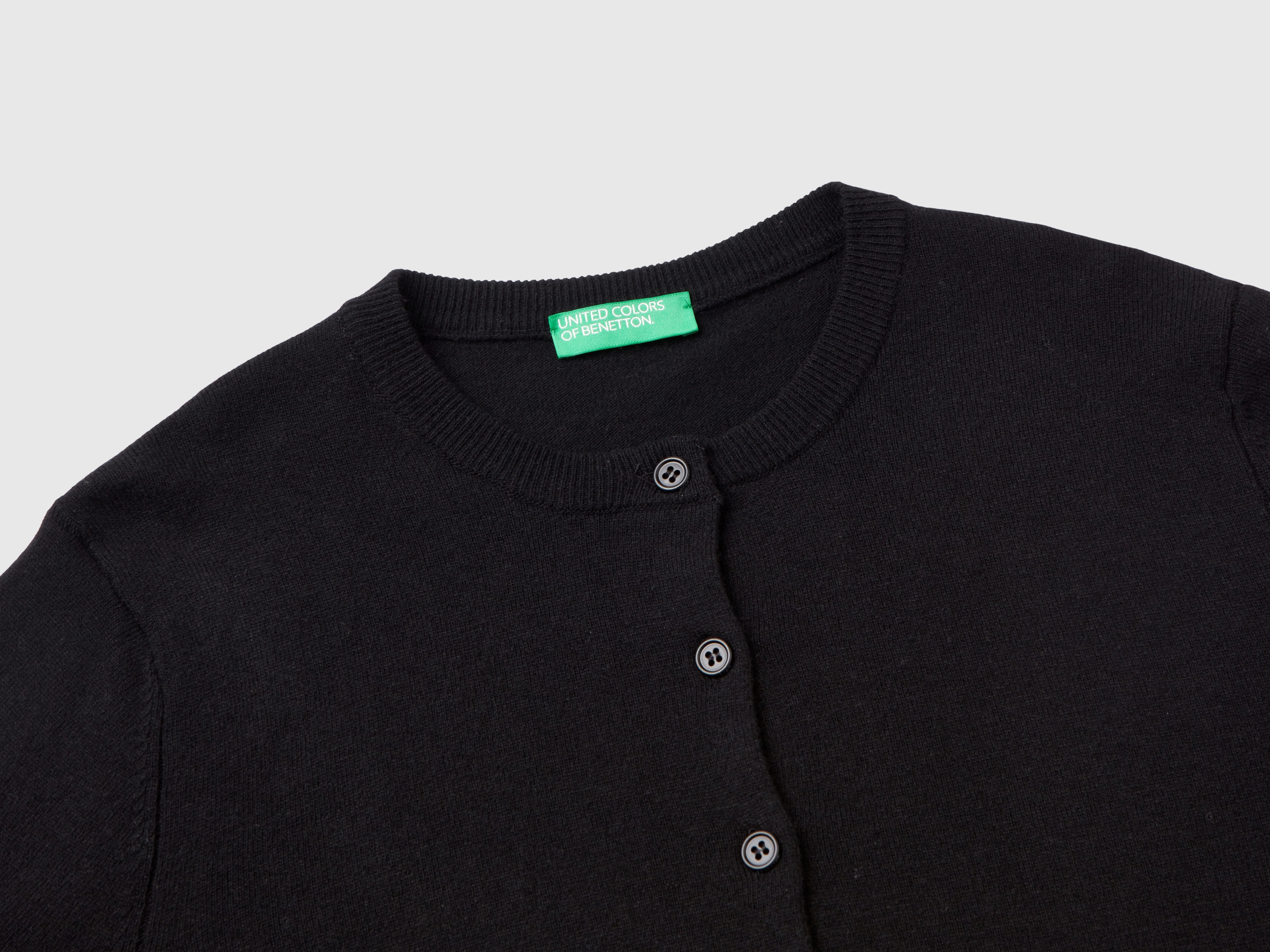 Gilet noir en mélange de laine et de cachemire – Image 3