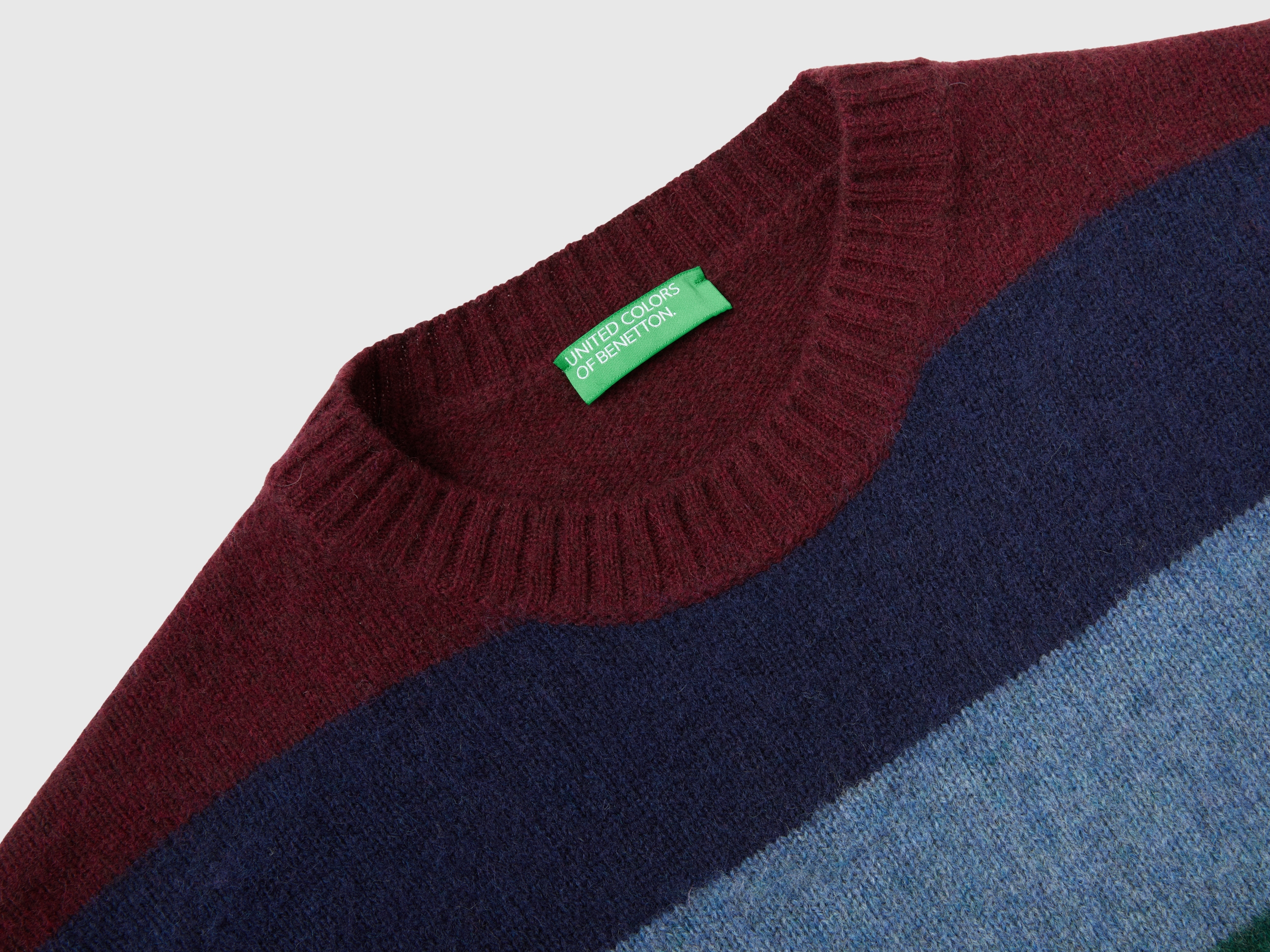 Pull rayé en pure laine Shetland – Image 3