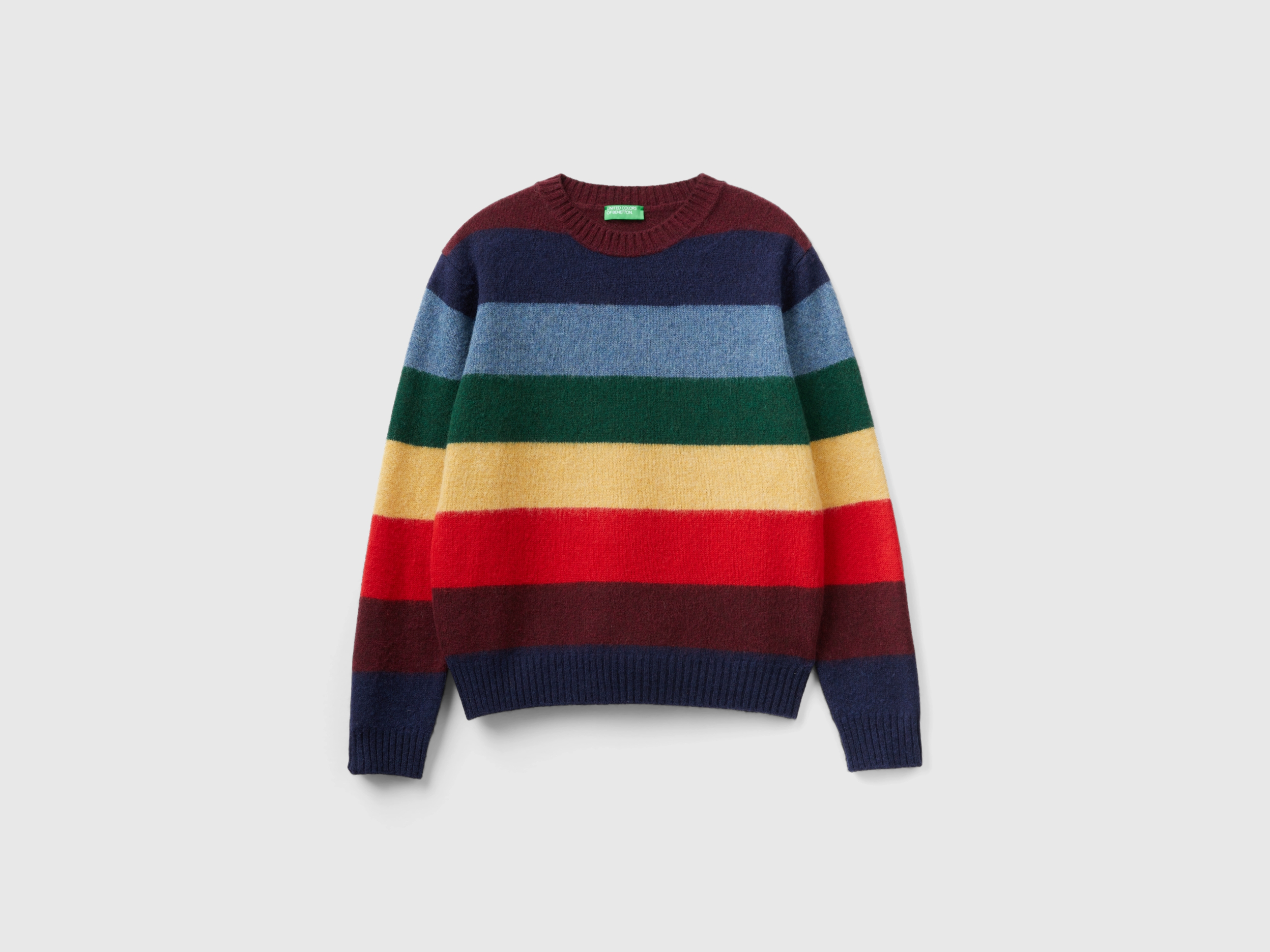 Pull rayé en pure laine Shetland Pull rayé en pure laine Shetland