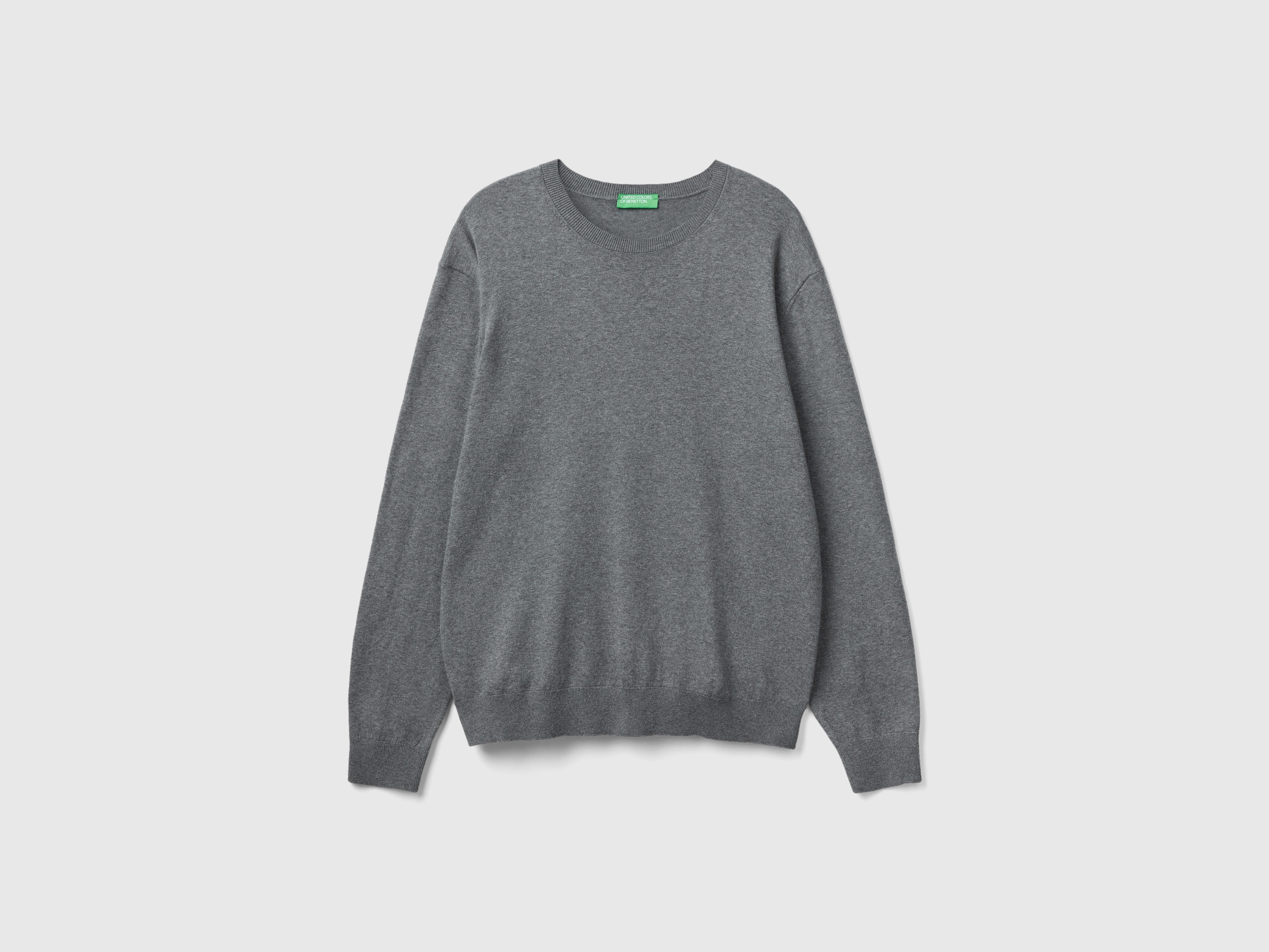 Pull léger à col rond en coton mélangé Pull léger à col rond en coton mélangé