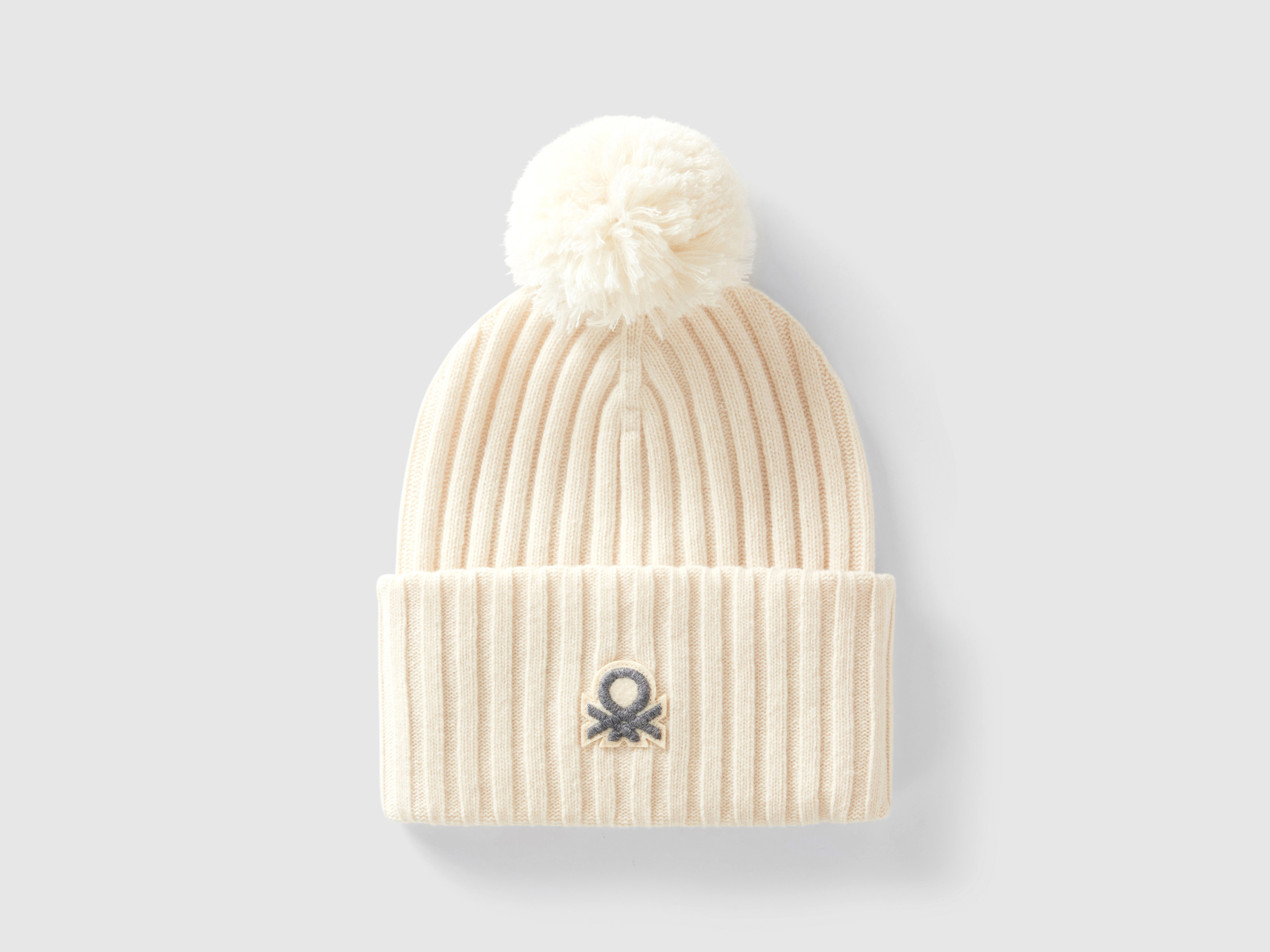 Bonnet à logo et pompon Bonnet à logo et pompon