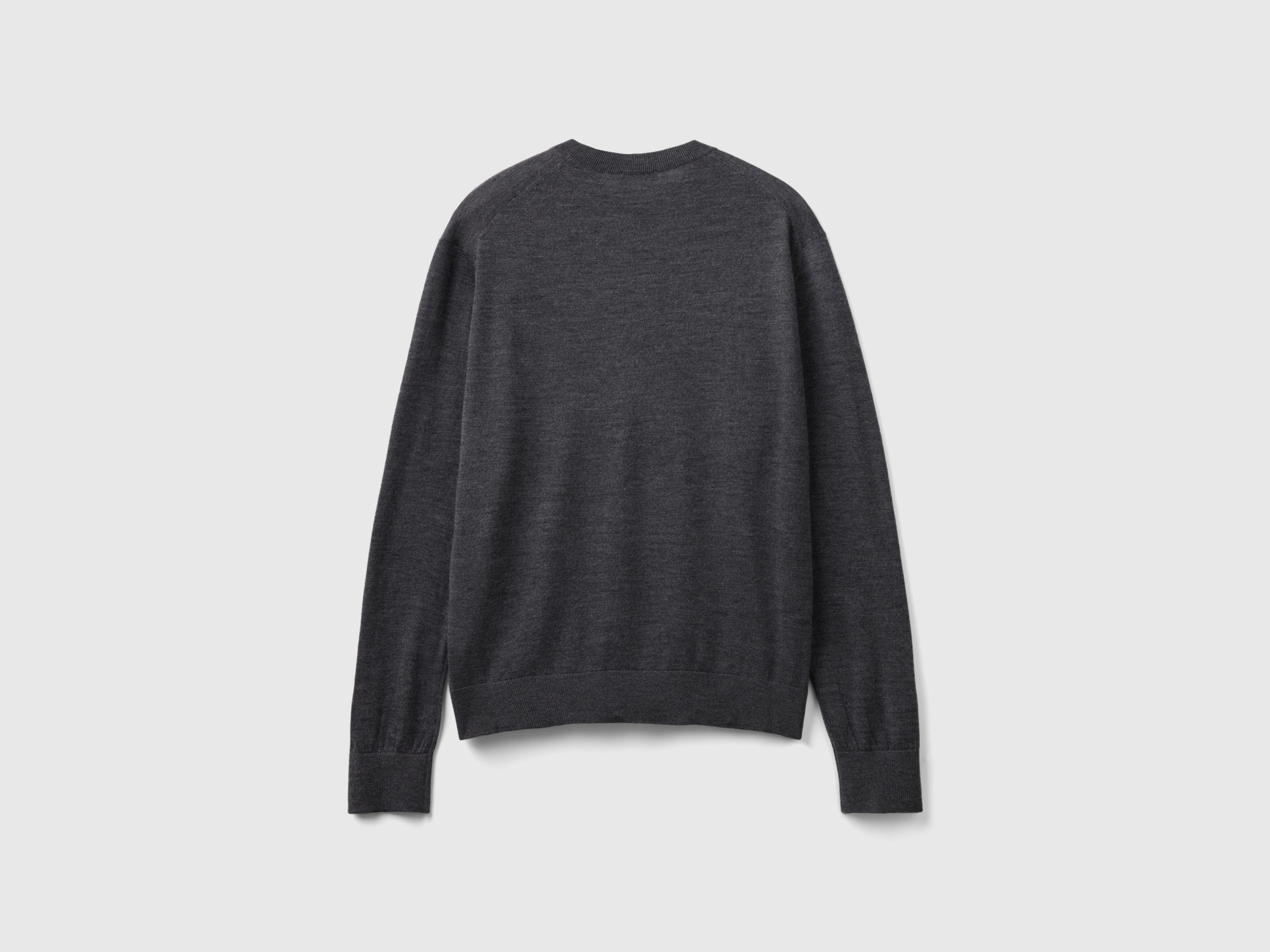 Pull gris foncé en pure laine mérinos – Image 2